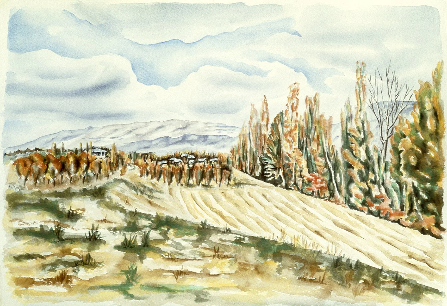 Autumn in Damavand  (Watercolor)  18X24   1983