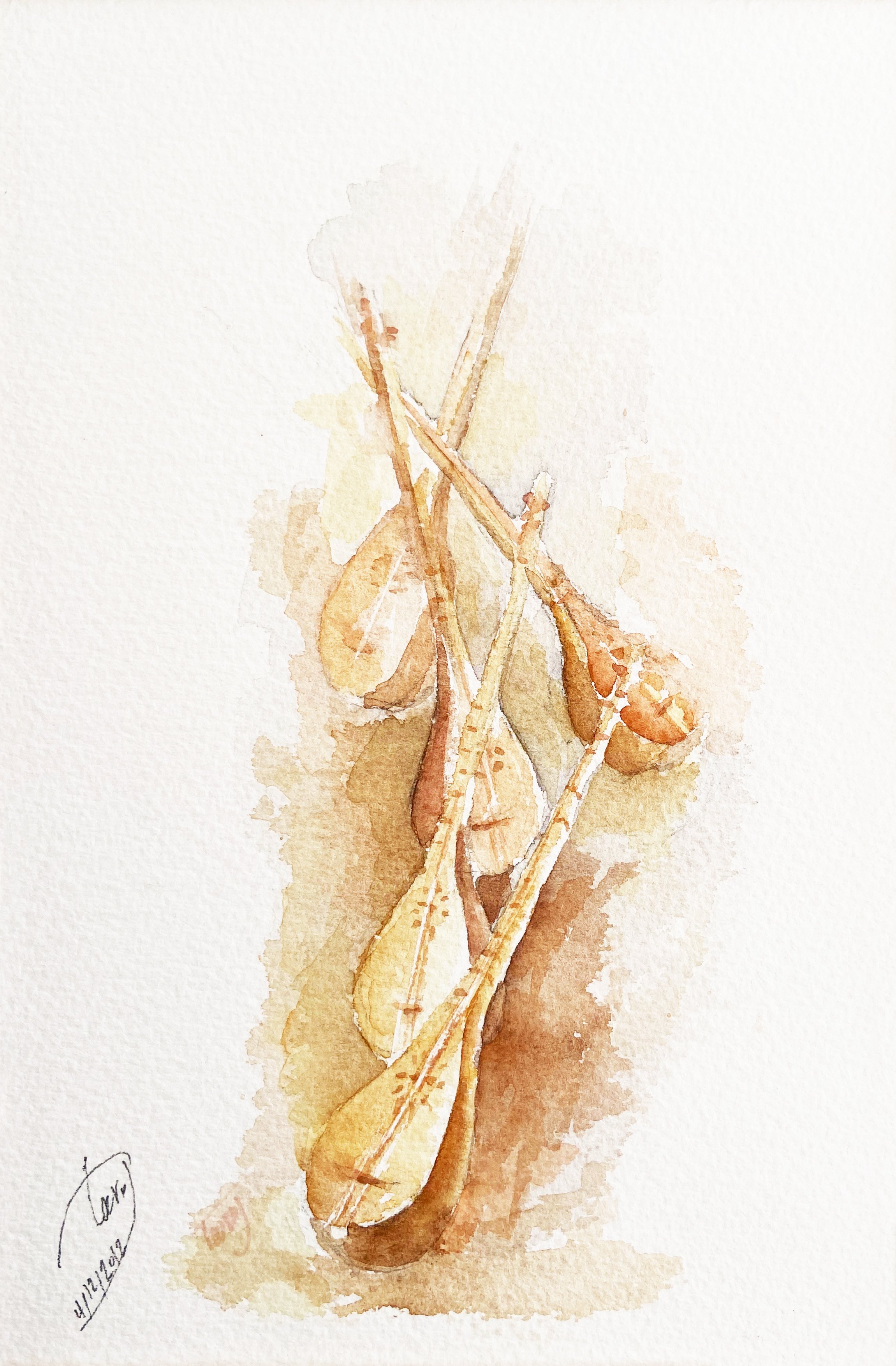 Sound of Tanbur (Watercolor)     7X10     2012