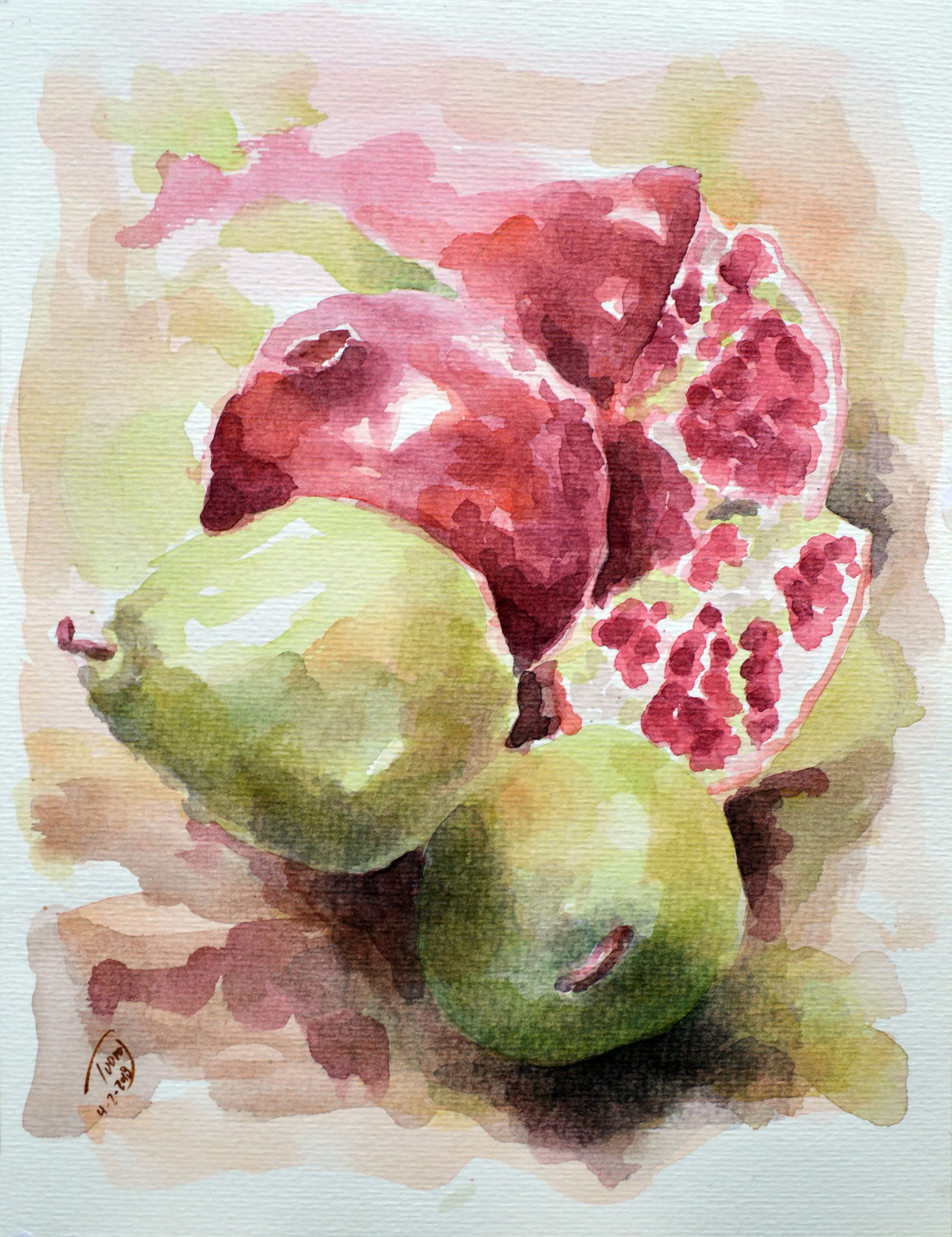 Pomegranate (Watercolor)     12x18    2013