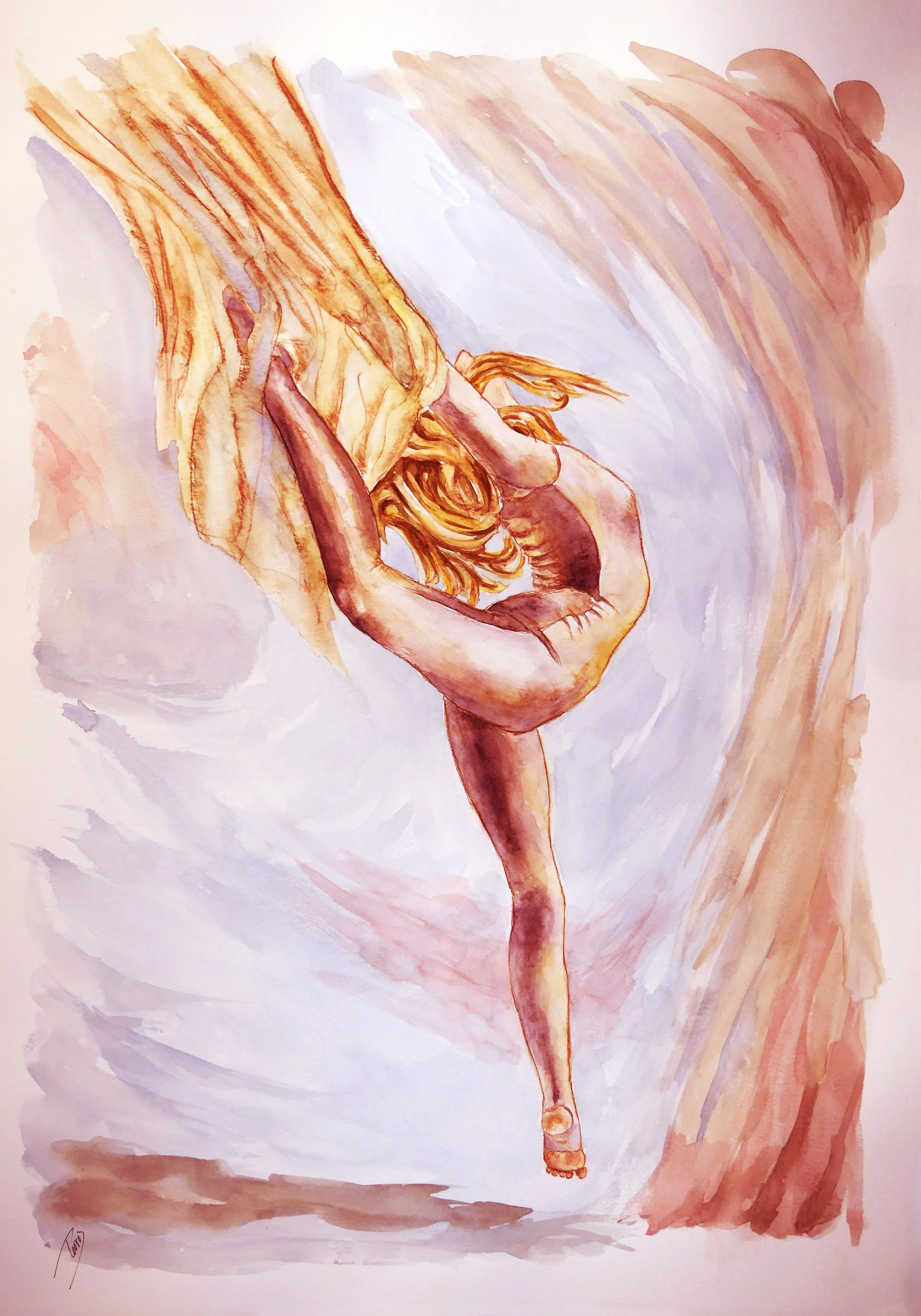 Ballerina (Watercolor)     22 x 30   2023