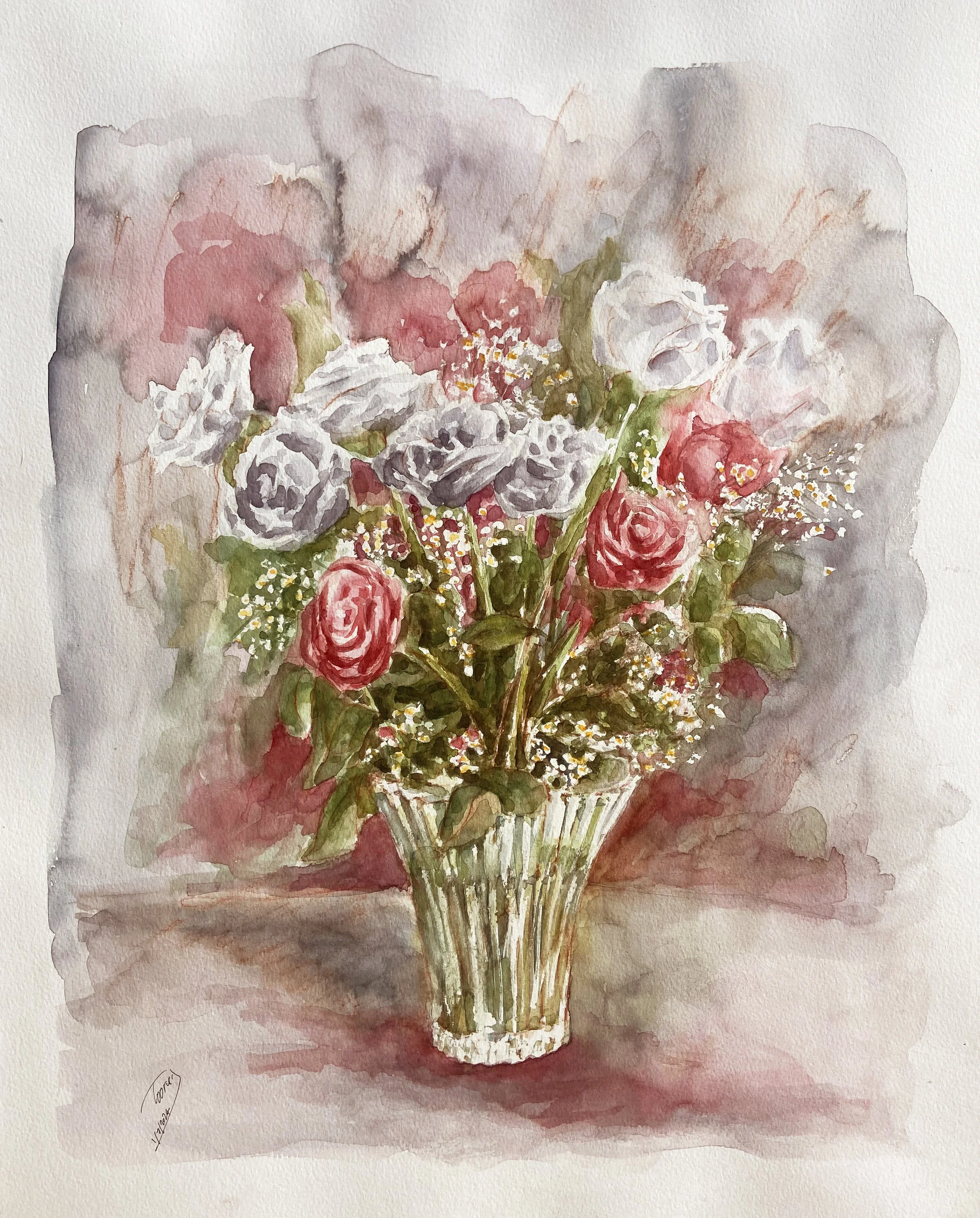 Roses (Watercolor)   18x24   2024