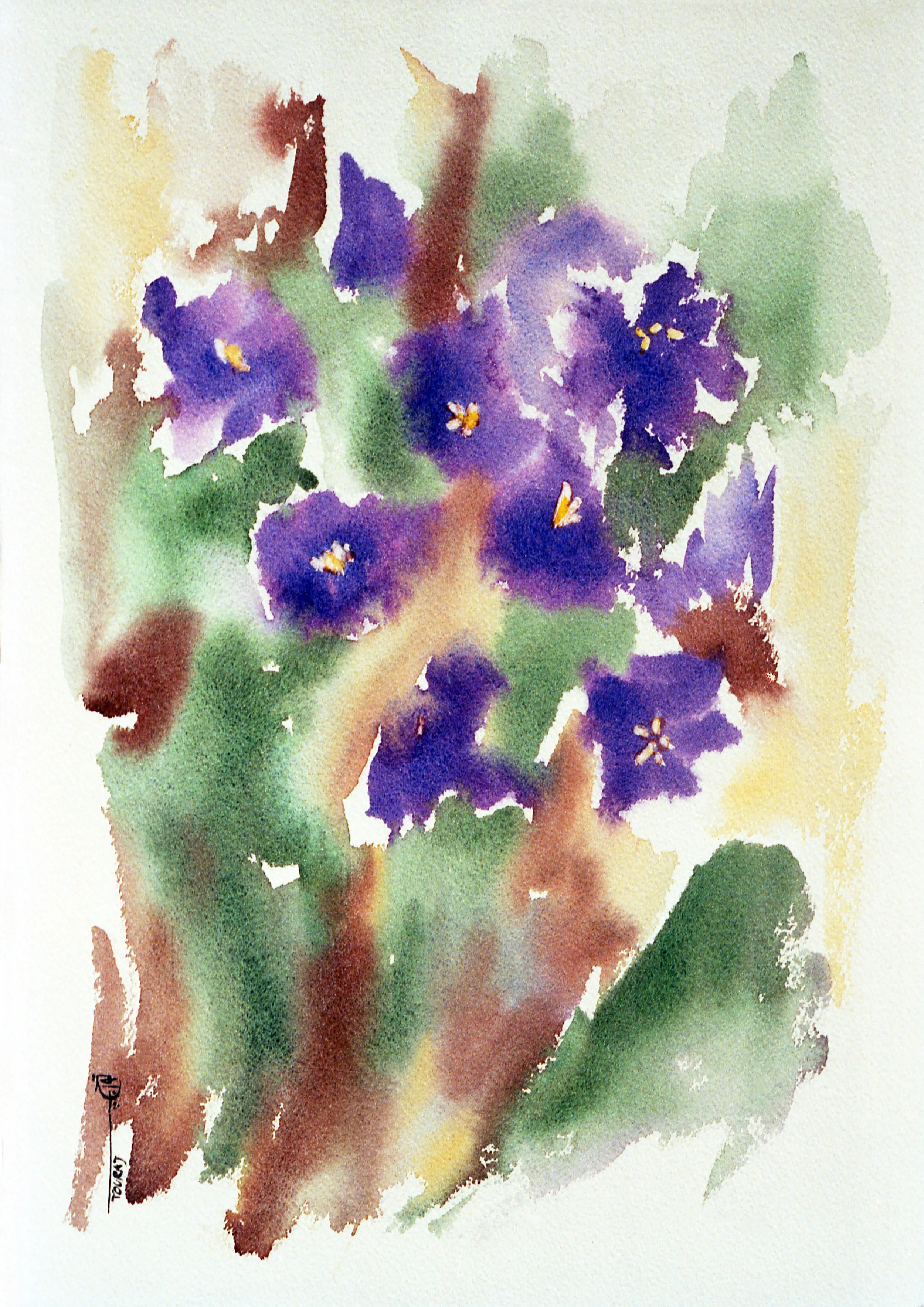 Blue Flower (Watercolor)   12x17   1975