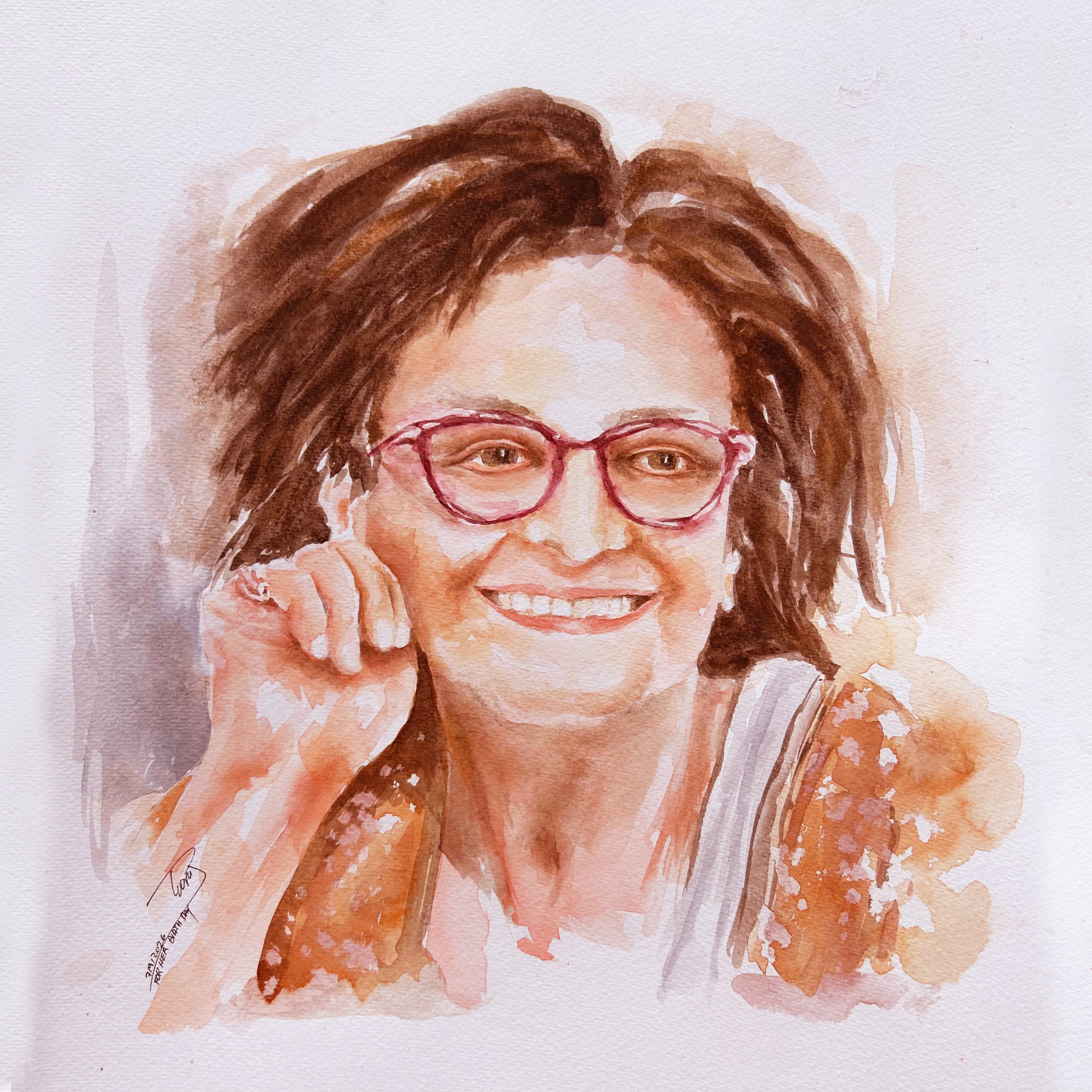 My Dear Soheila (Watercolor)   14x14    2026