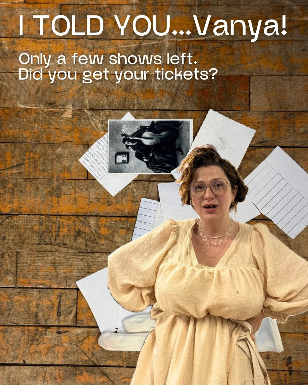 I told you, Vanya&hellip;

Now look &mdash;
only a few shows left.

Still thinking?

Tickets are disappearing.
Link in bio 🎟️