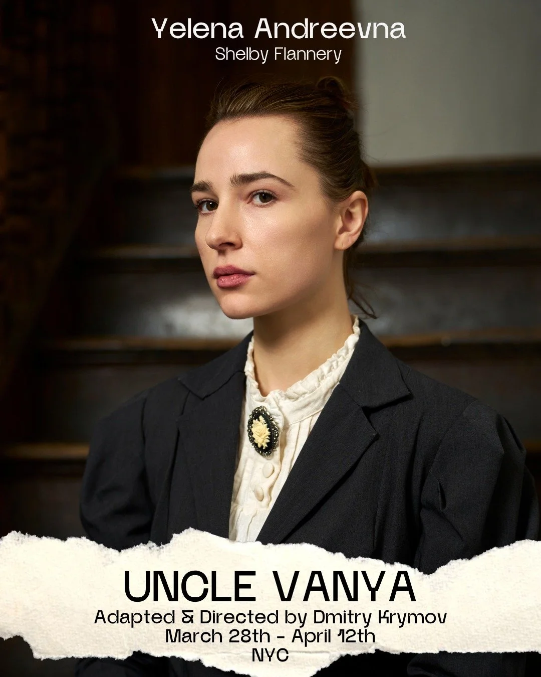 Shelby Flannery @shelby.flannery as Yelena Andreevna &mdash;
the center of longing, tension, and unspoken truths.

UNCLE VANYA
Adapted &amp; Directed by Dmitry Krymov
March 28 &ndash; April 12
NYC

One week left.
Tickets are almost gone.
&rarr; Link 