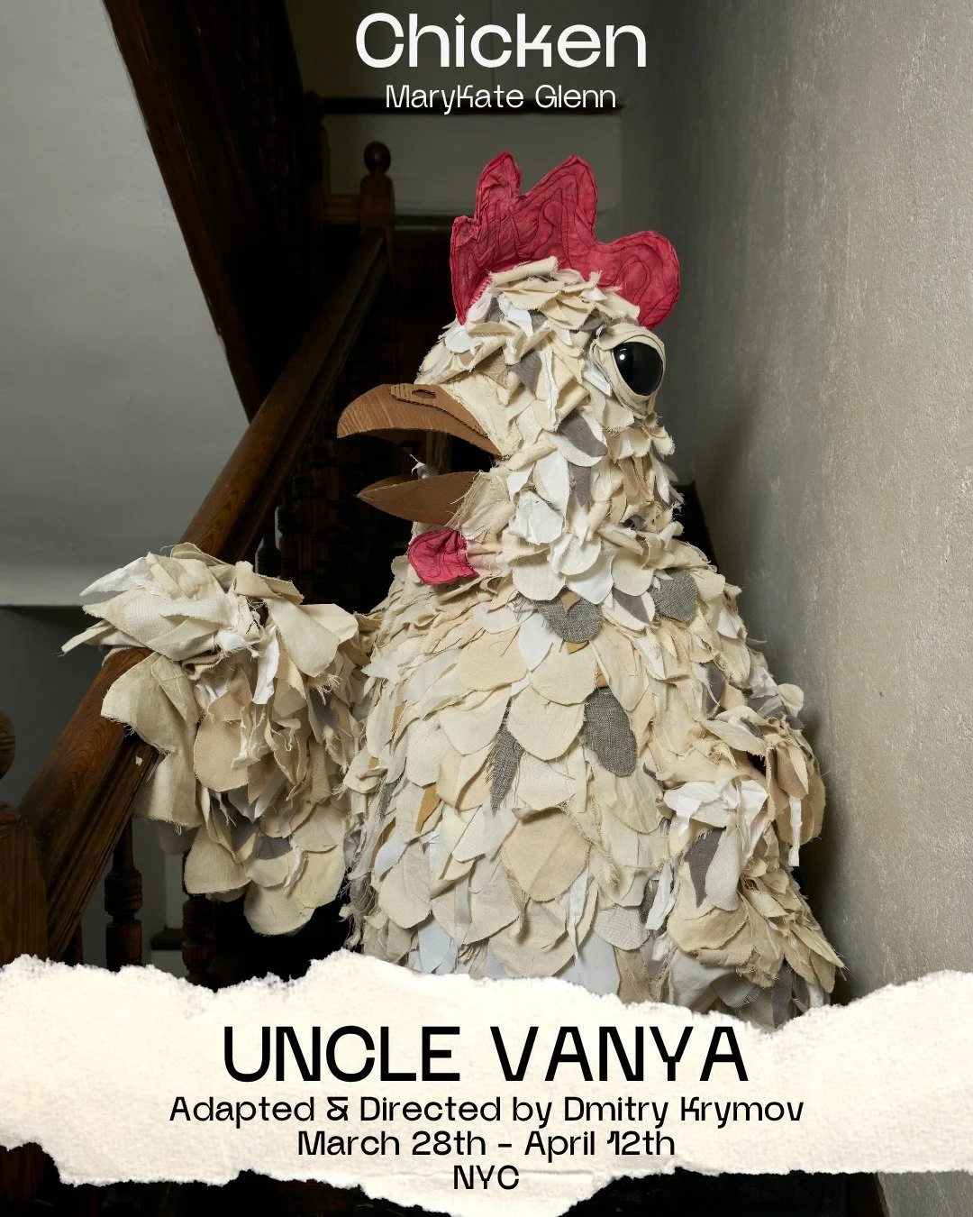 Cluck cluck&hellip; brrrraaaawk.

MaryKate Glenn as chicken 

UNCLE VANYA
March 28 &ndash; April 12
NYC

&rarr; Tickets link in bio

📸 @kirsimakov