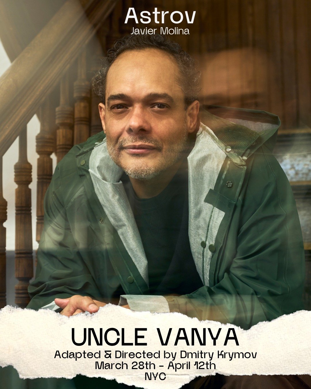 You can burn peat in your stoves
and build your homes of stone.

Javier Molina as Astrov

UNCLE VANYA
March 28 &ndash; April 12, NYC

Tickets are almost gone.
&rarr; Link in bio

📸 @kirsimakov