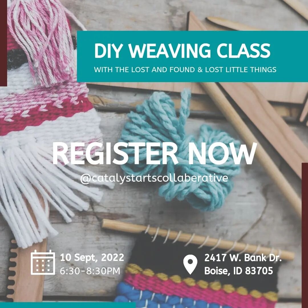 Don't forget! I've teamed up with our dear friend @thelostandfound208 to teach a weaving class featuring our #lostlittlethings #yarnbuddykit! 

Head over to @catalystartscollaborative to sign up for our Sept 10th evening class. Send me a DM showing y