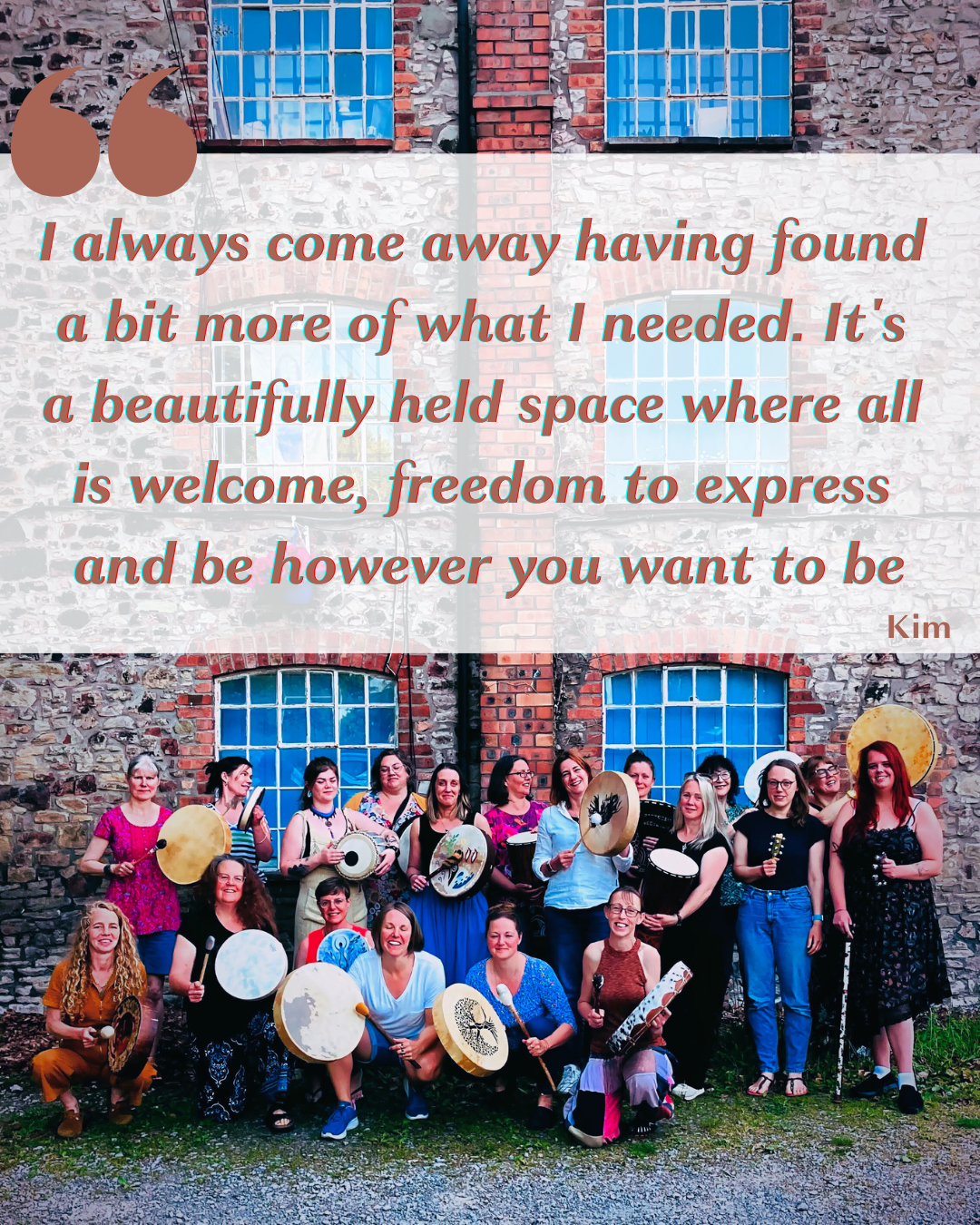 Celtic wheel womens drum circle Bristol