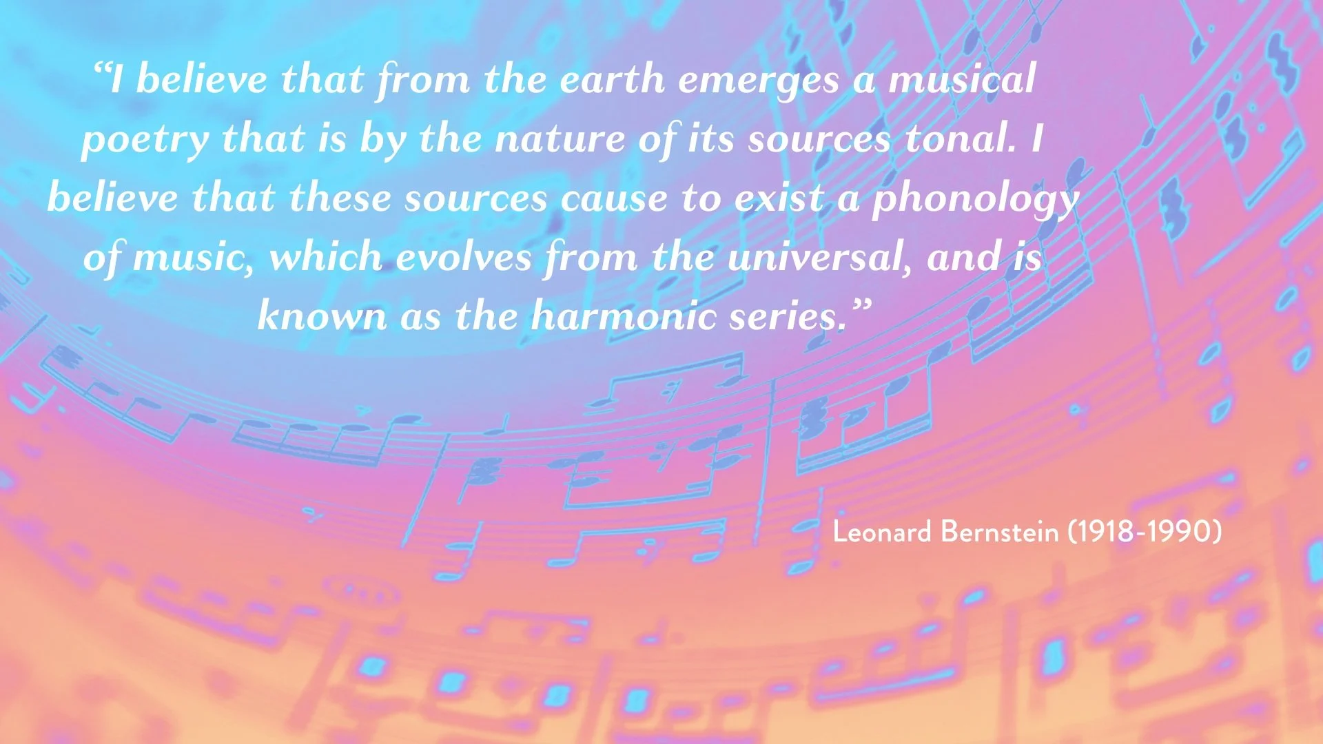 Sheet music representing harmonics in sound therapy