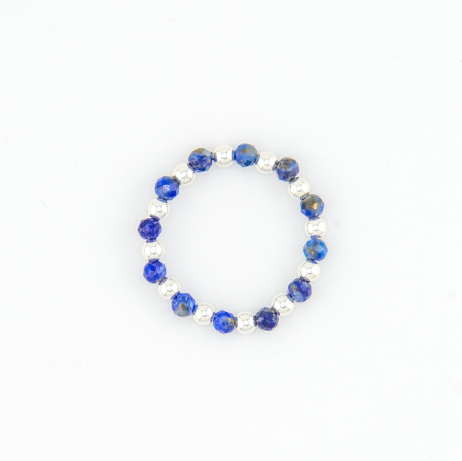 Silver and Lapis Lazuli stackable ring