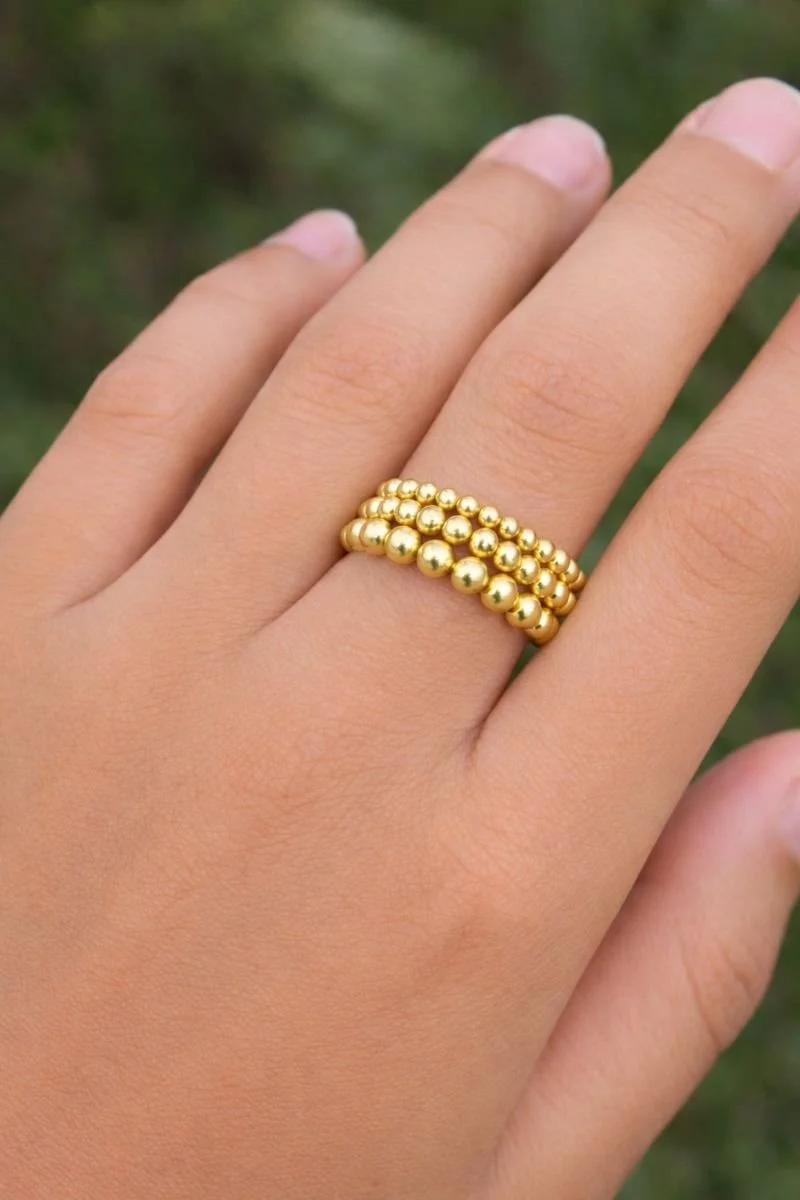 dainty gold stacking rings