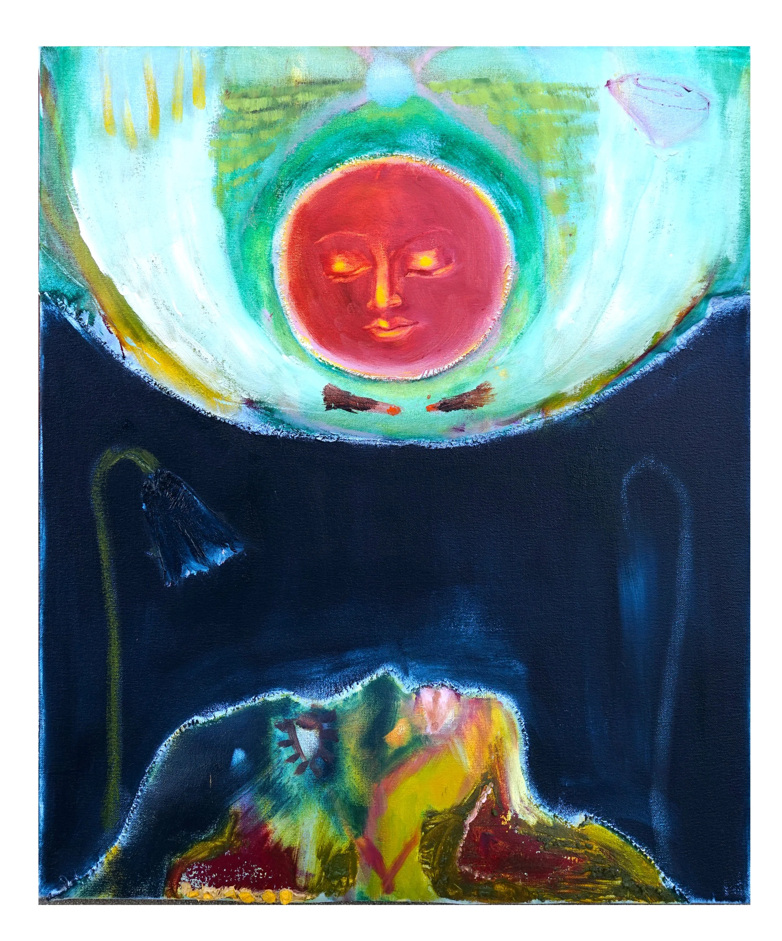 Advice from the Sun_2024_oil, chalk and polyfill on canvas_24%22x20%22.jpg