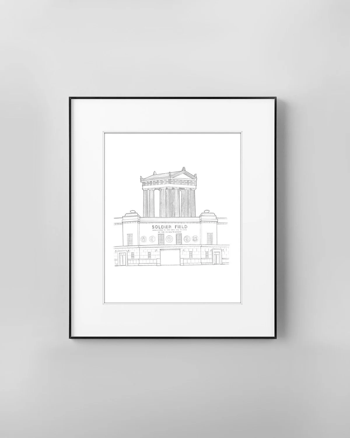 Chicago | Soldier Field | Graphite Print
