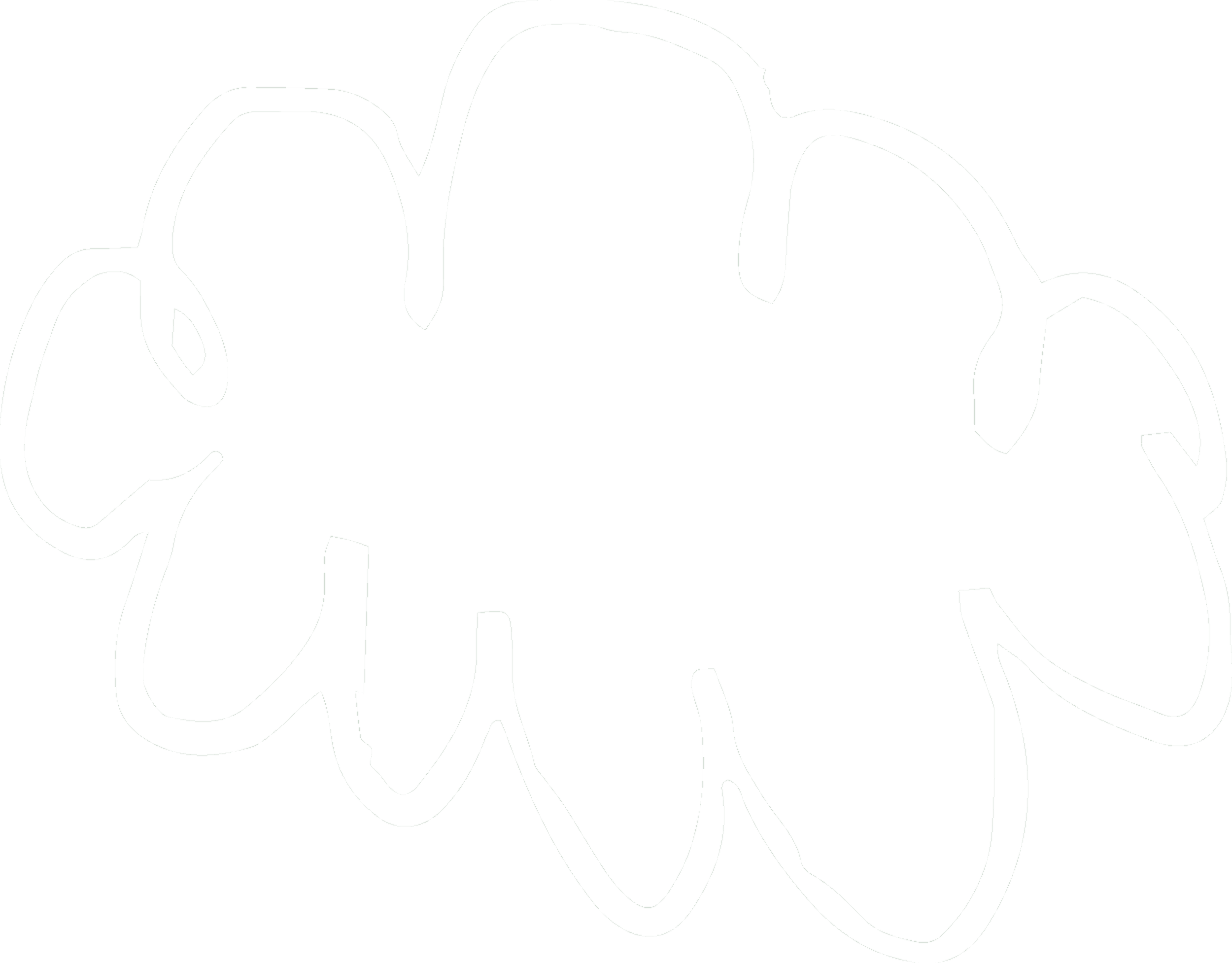 Forme de nuage dessinée en blanc, utilisée comme élément de design.