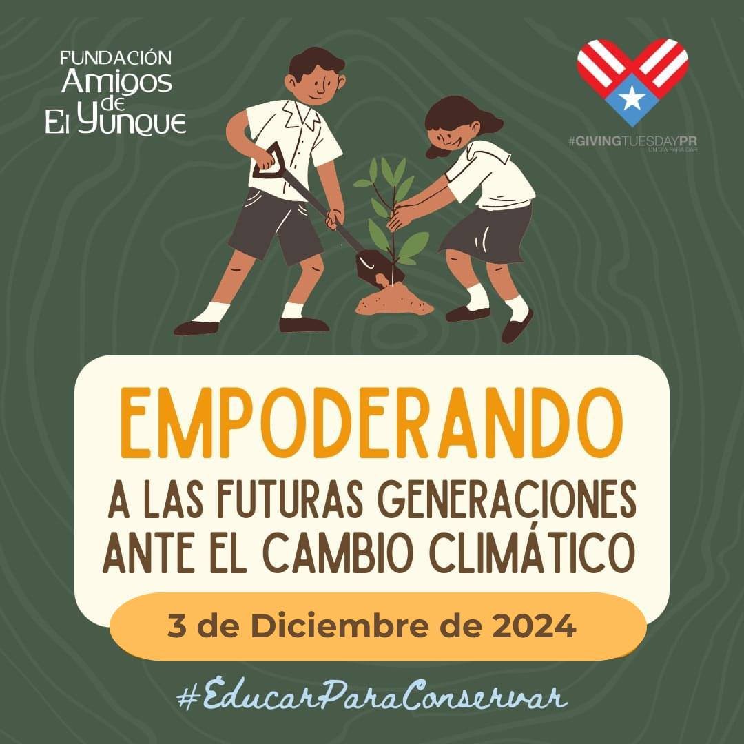 🌱&Uacute;nete a nuestra campa&ntilde;a de #GivingTuesday y s&eacute; parte del cambio. Ayudemos a empoderar a las futuras generaciones frente a los retos del cambio clim&aacute;tico. 🌍 

El cambio clim&aacute;tico es una de las amenazas m&aacute;s 