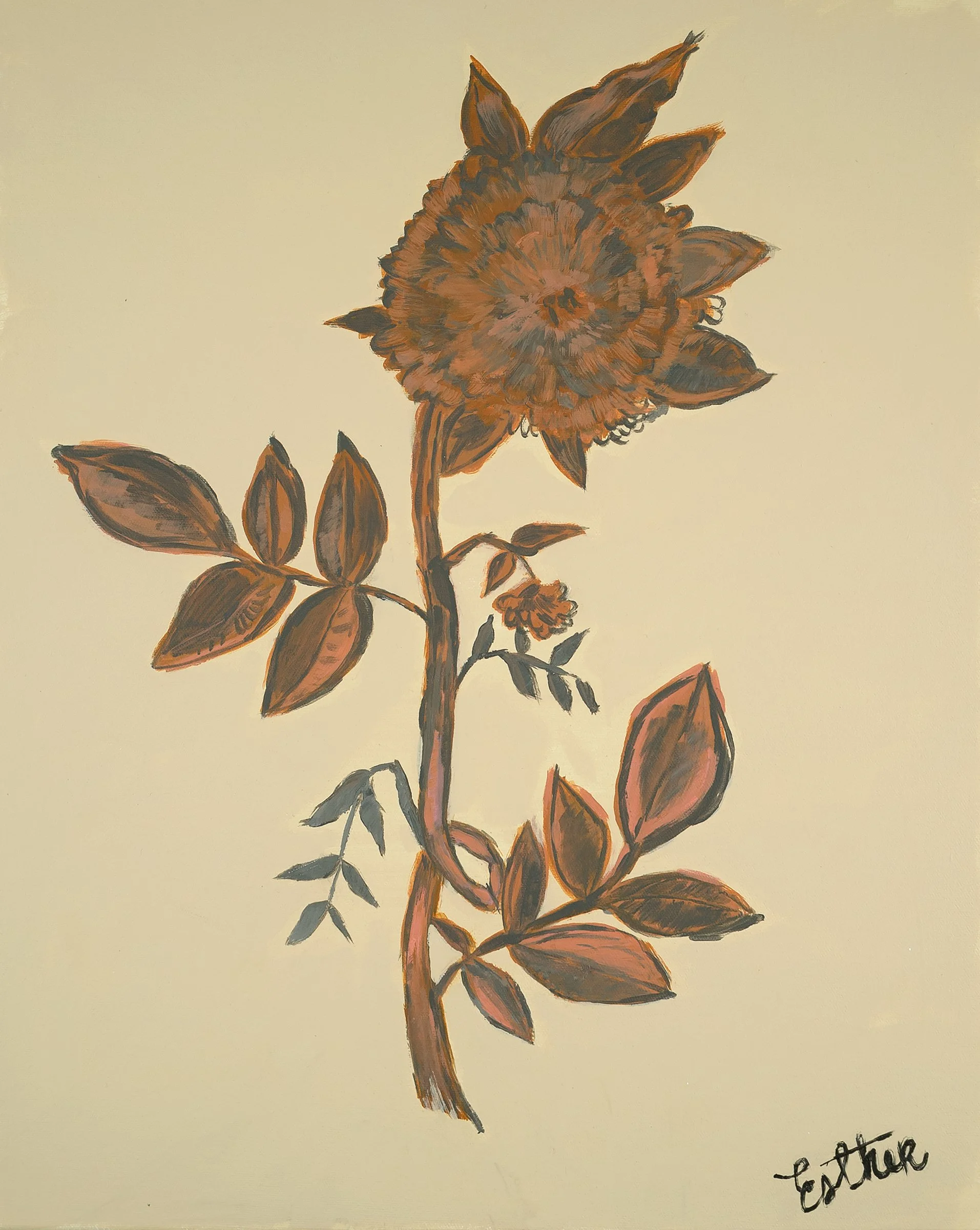 Esther Suzanne Scott  
/ Light Pine Flowers
2026 / 20 x 16"
acrylic on canvas
private collection