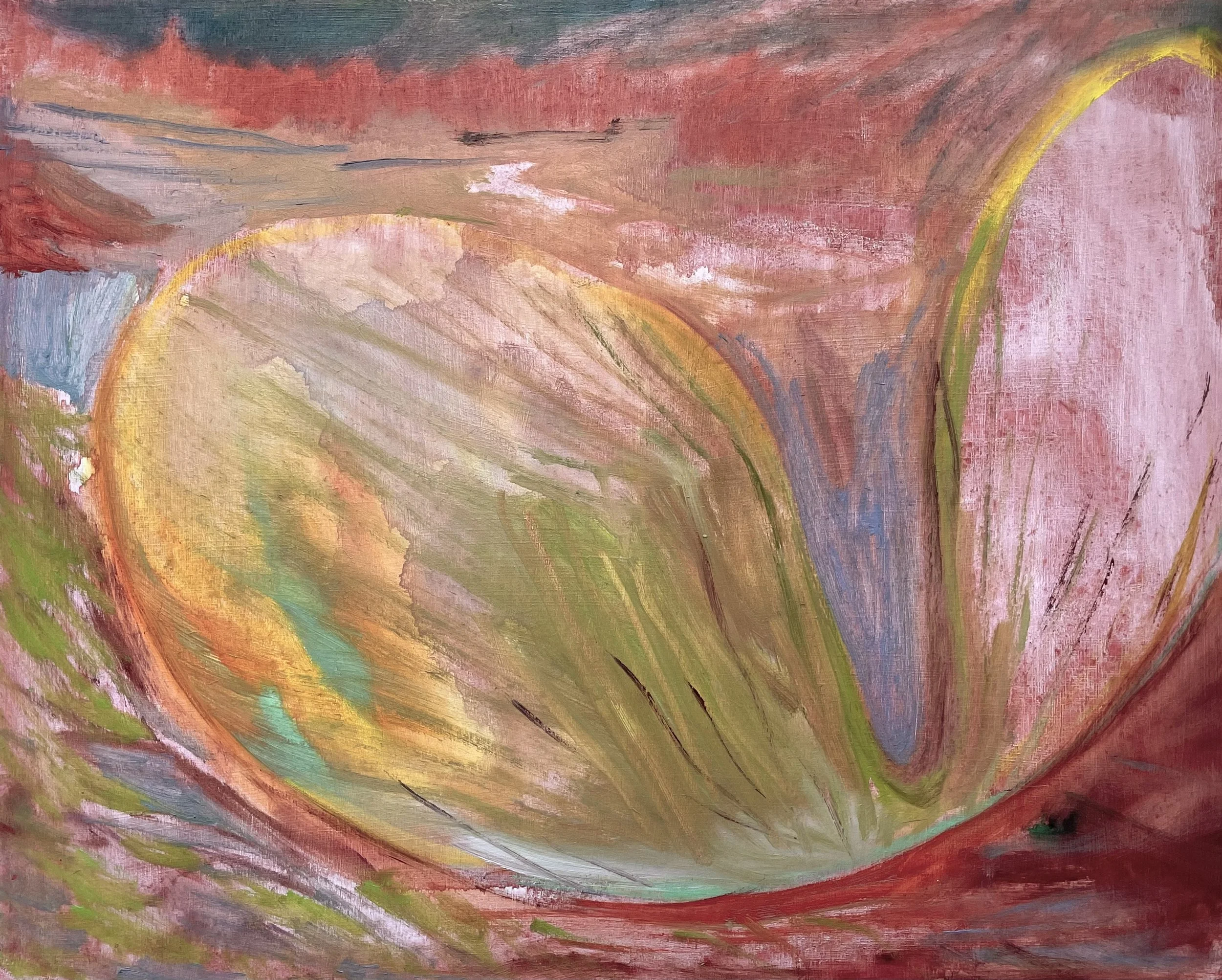 Stacey Watson (Calgary, AB)
Objects in the Path, 2025
oil on birch panel
16 x 20"
$585 unframed - click to purchase