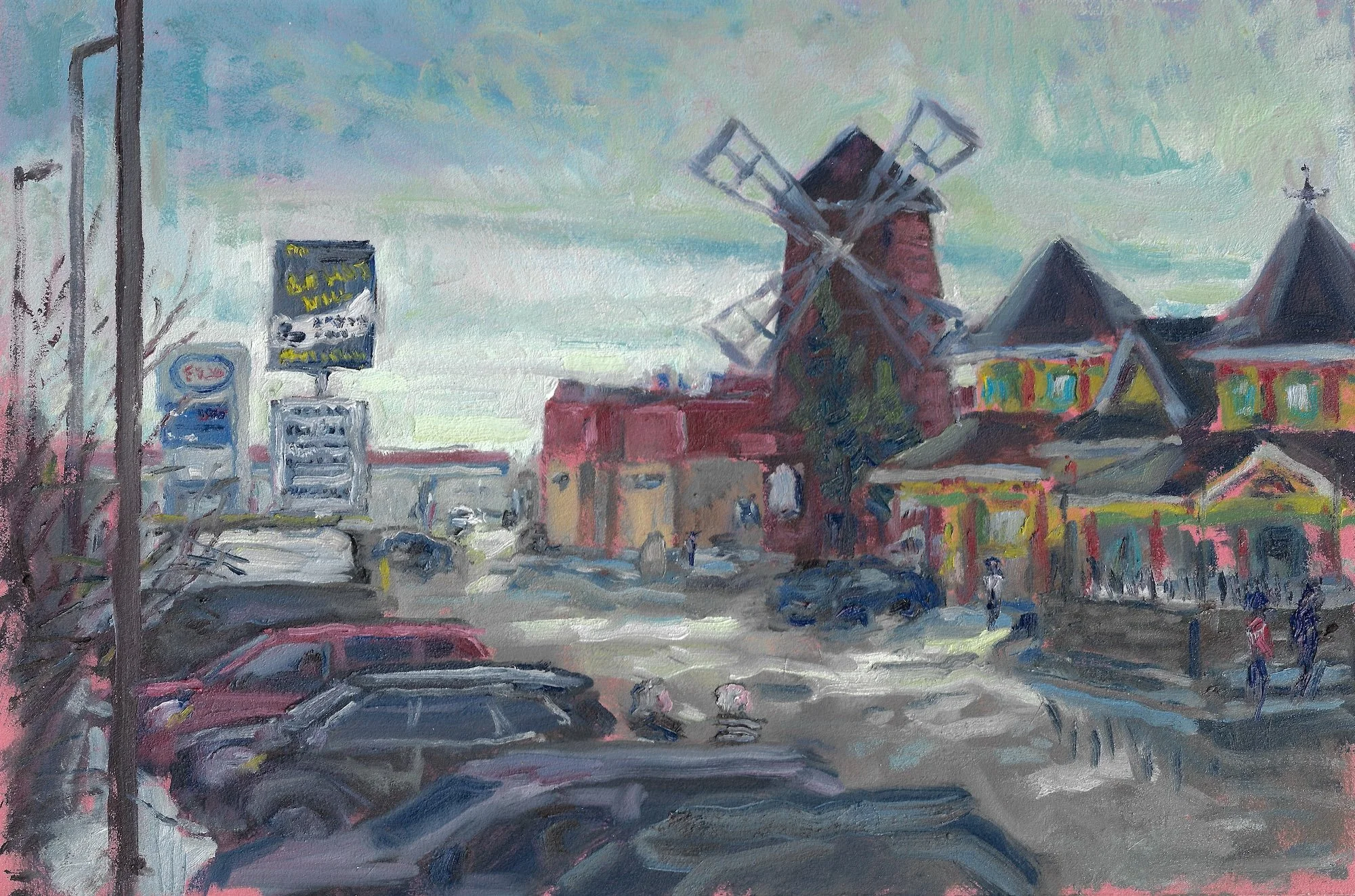 Nic Martin (Edmonton, AB)
Donut Mill, 2026
oil on masonite
8 x 12"
$300 unframed - click to purchase