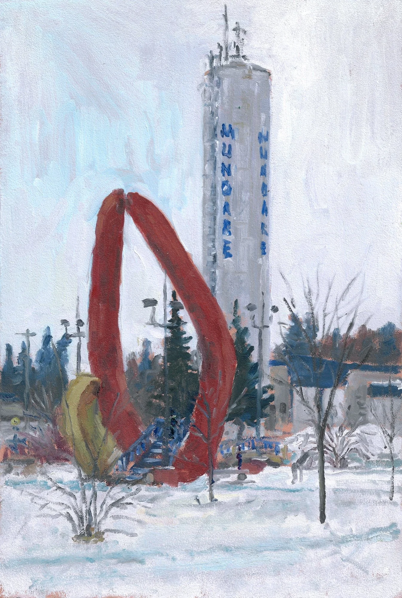 Nic Martin (Edmonton, AB)
Now That's a Big Sausage, 2026
oil on masonite
12 x 8"
$300 unframed - click to purchase