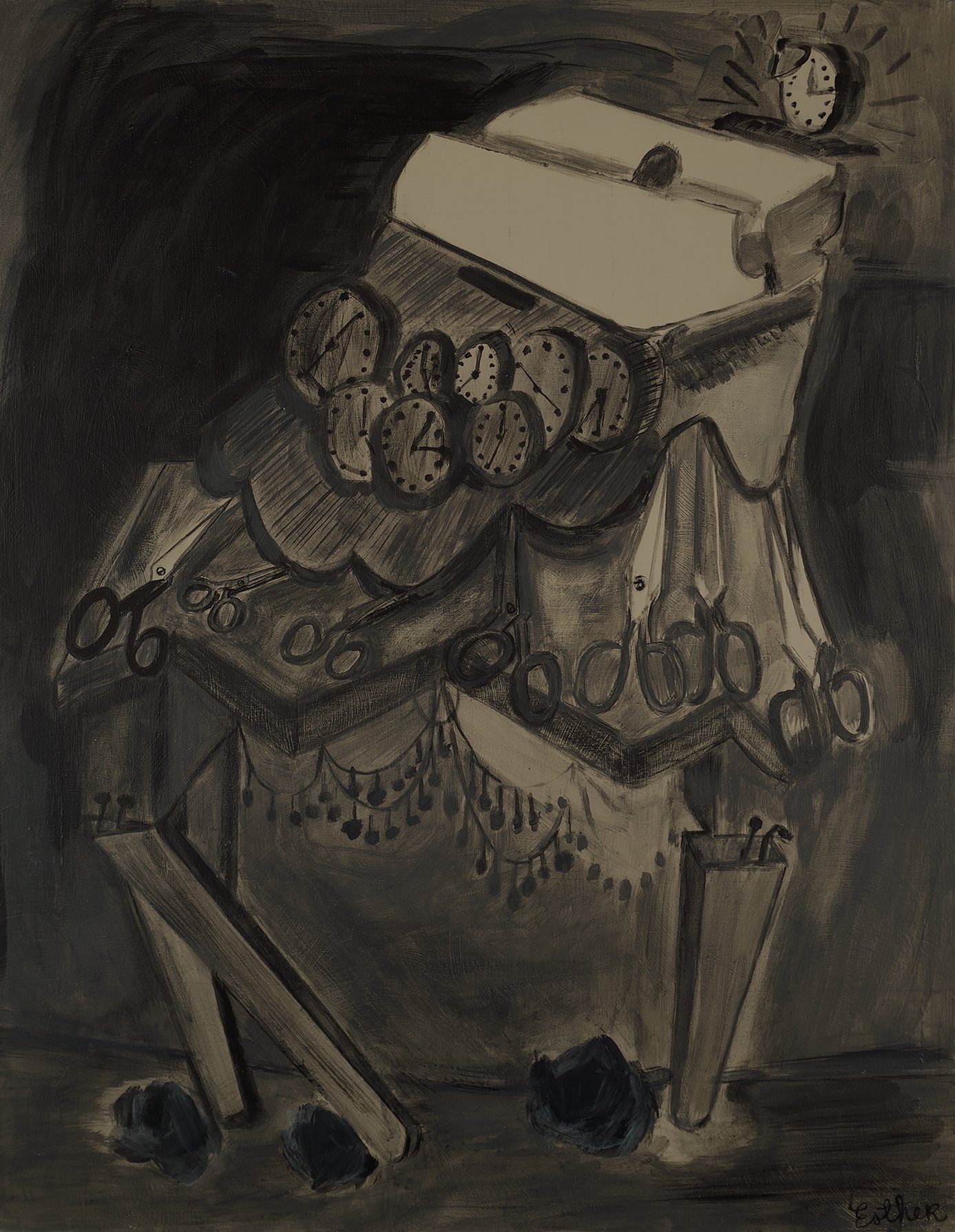 Esther Suzanne Scott  
/ These Things Take Time
2026 / 28 x 22"
acrylic on wood panel
private collection