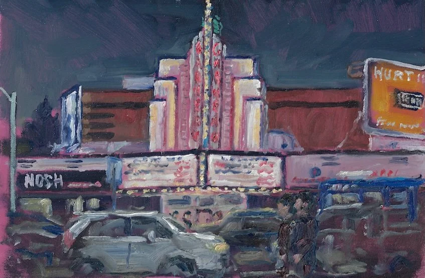 Nic Martin (Edmonton, AB)
Garneau Theatre, 2025
oil on masonite
7 3/4 x 11 7/8"
$300 unframed - click to purchase