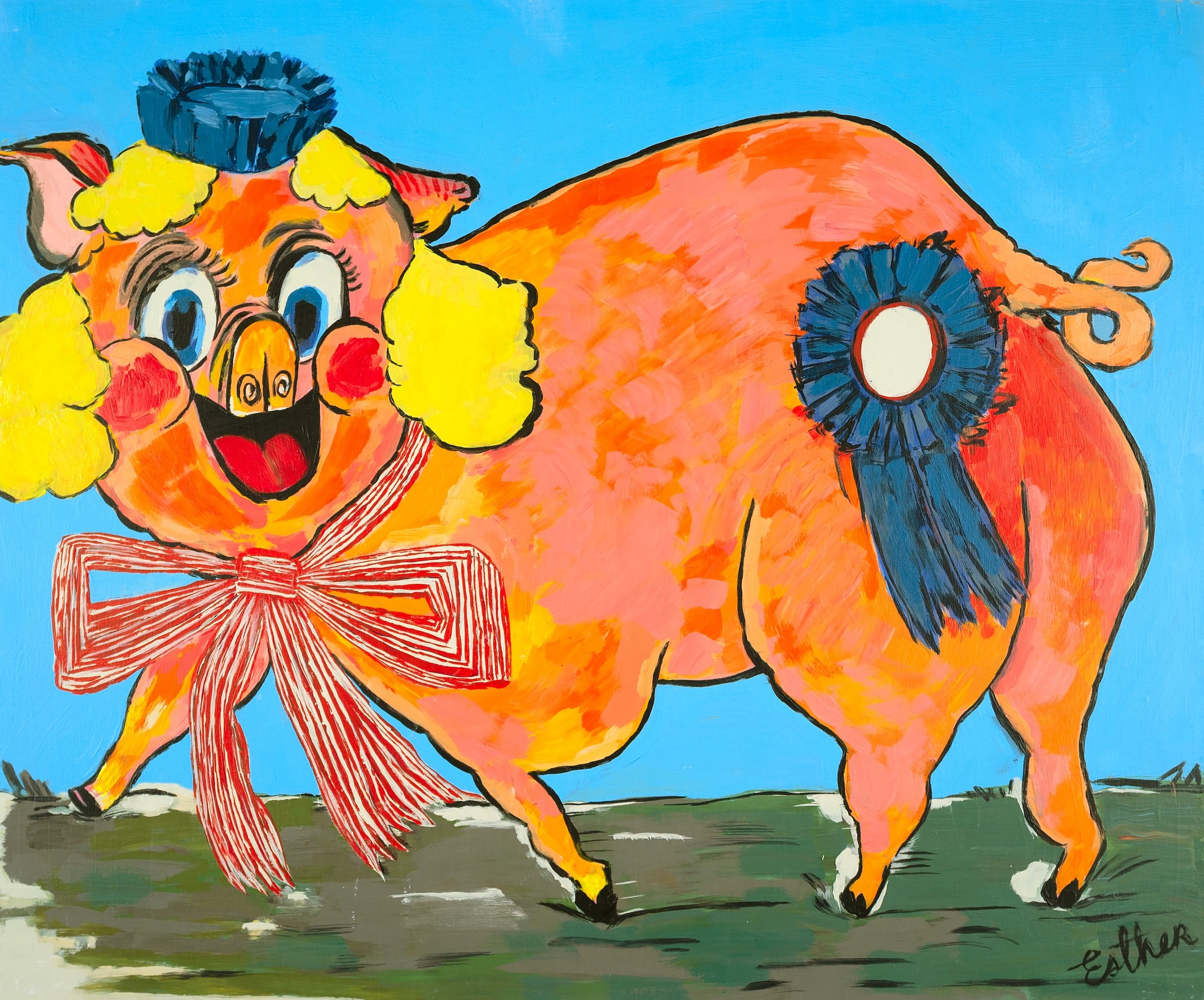 Esther Suzanne Scott
Award Winning Piggie
2026
acrylic on wood panel
20 x 26 inches
$1,500 unframed
click to purchase
