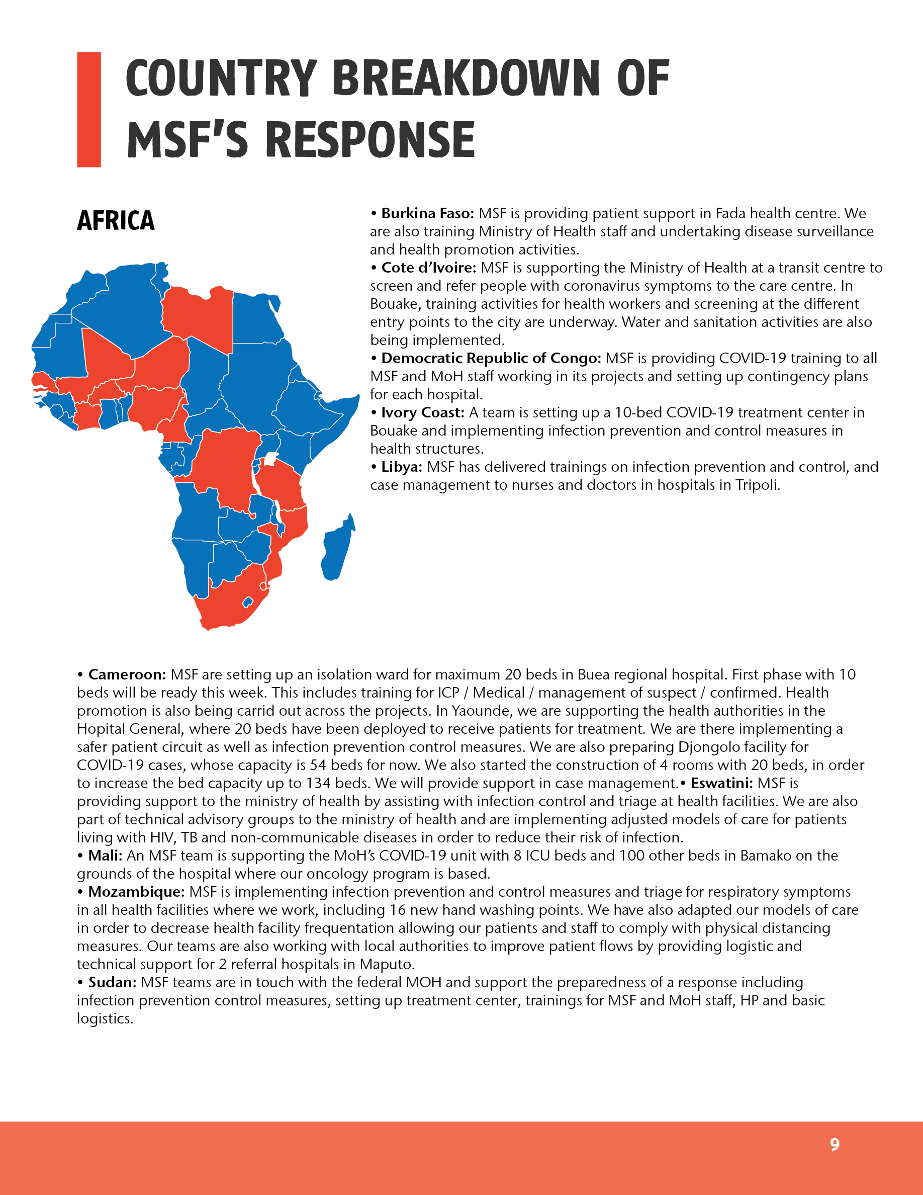 COVID-19 Country Breakdown