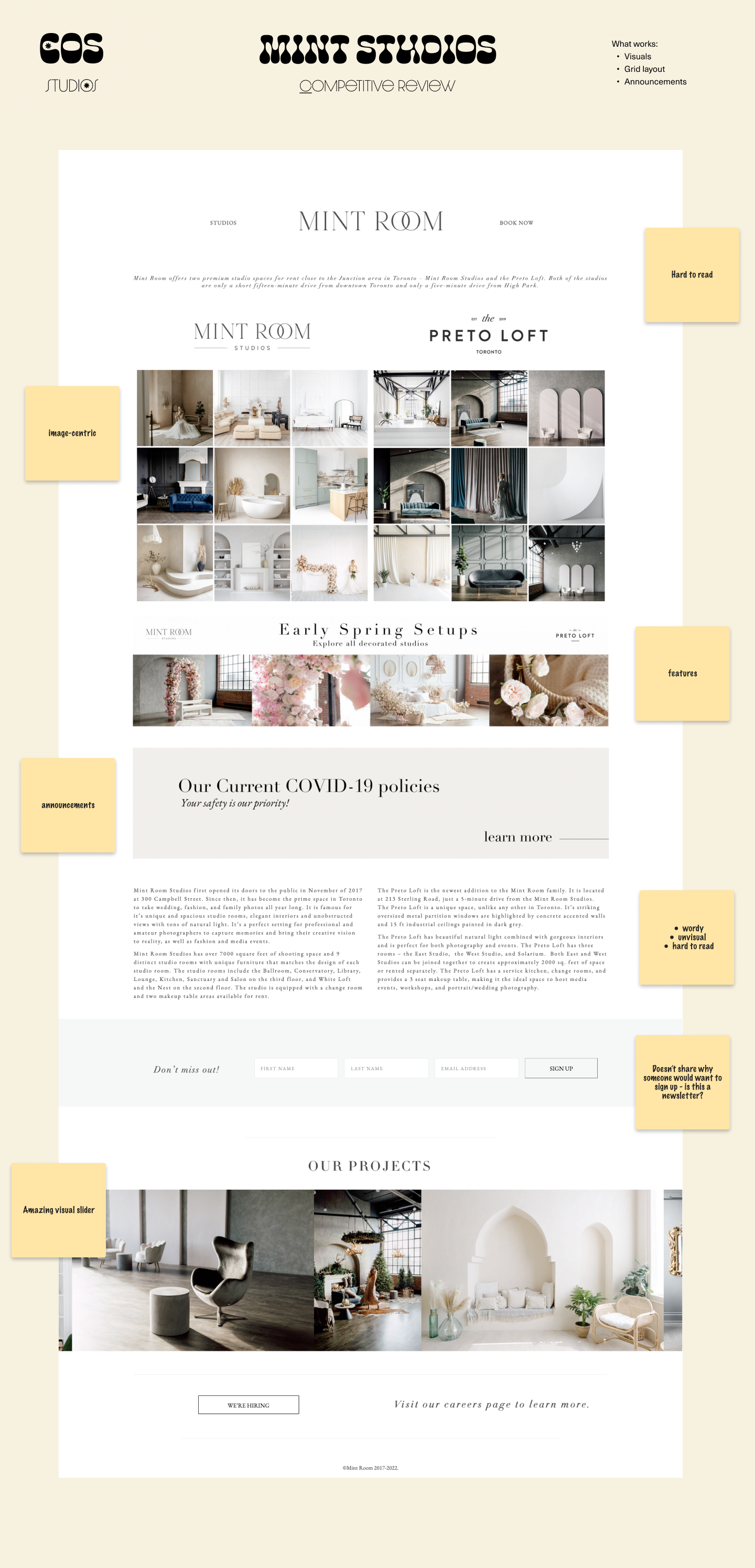 Mint Studios Competitive Review