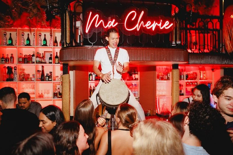 Pastel Rooftop Bar & Mediterranean Dining party