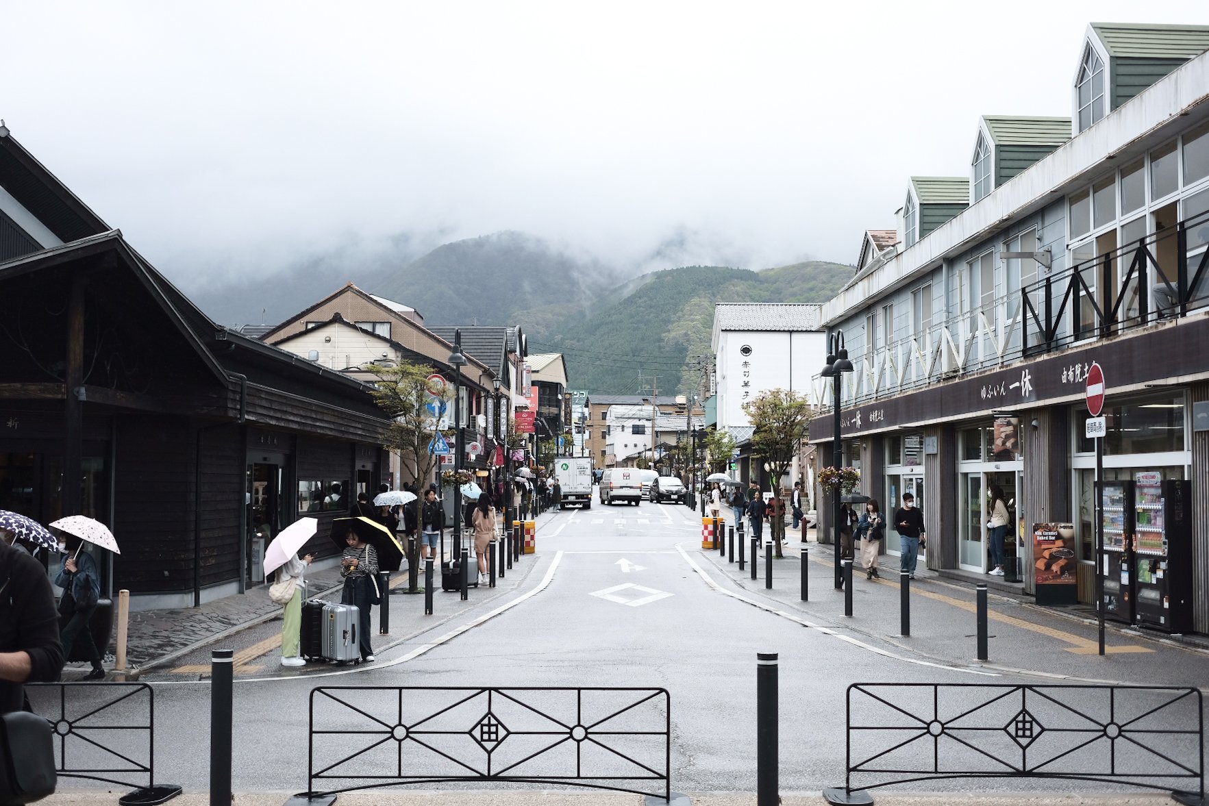 main street in the town of yufuin