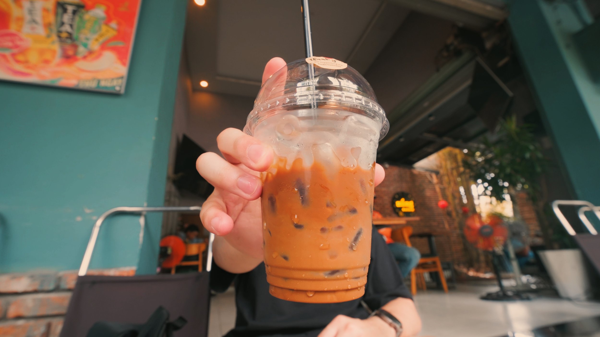 Street food in Ho Chi Minh City ca phe sua da Vietnamese iced coffee