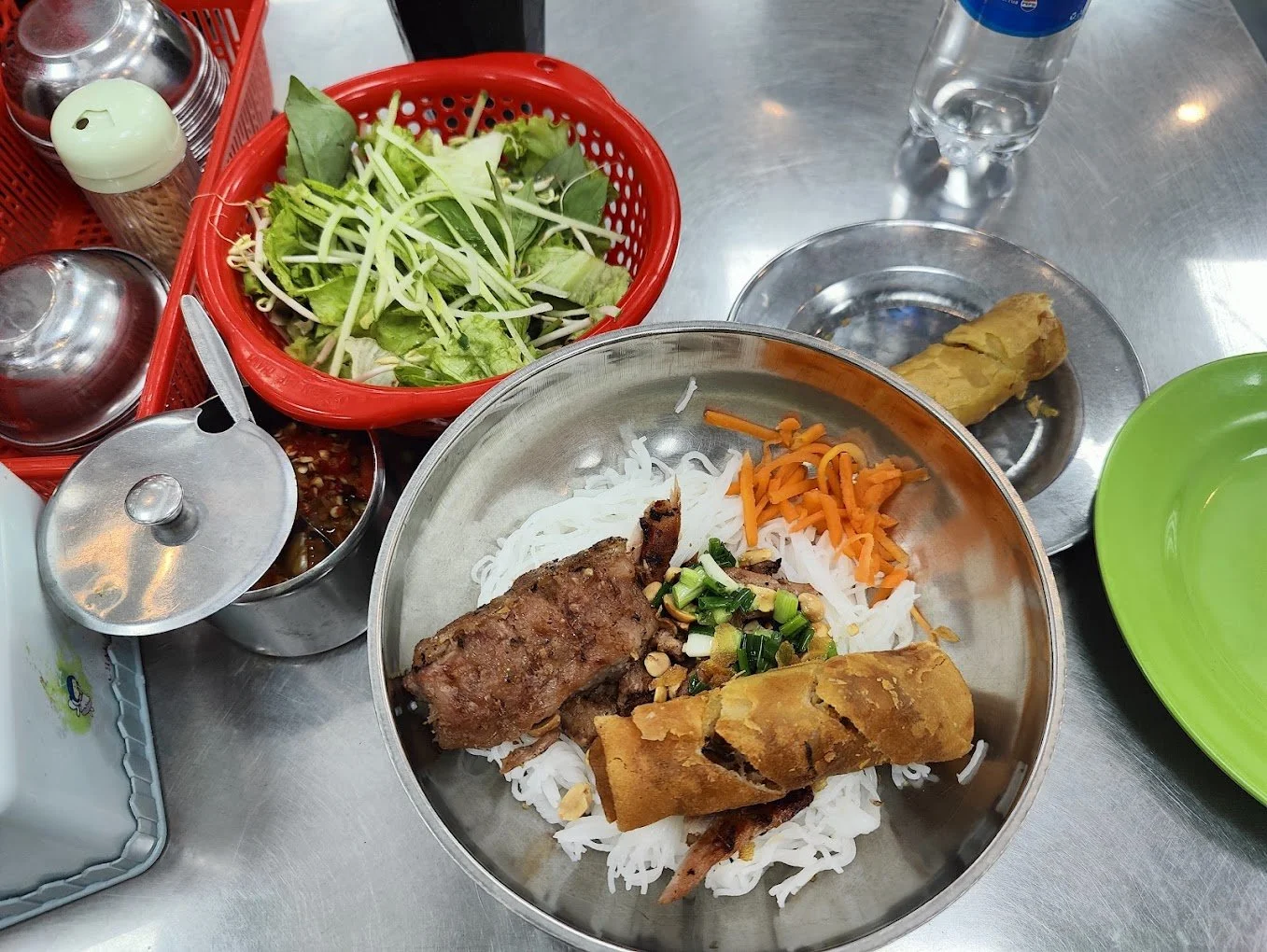 Street food in Ho Chi Minh City bun thit nuong