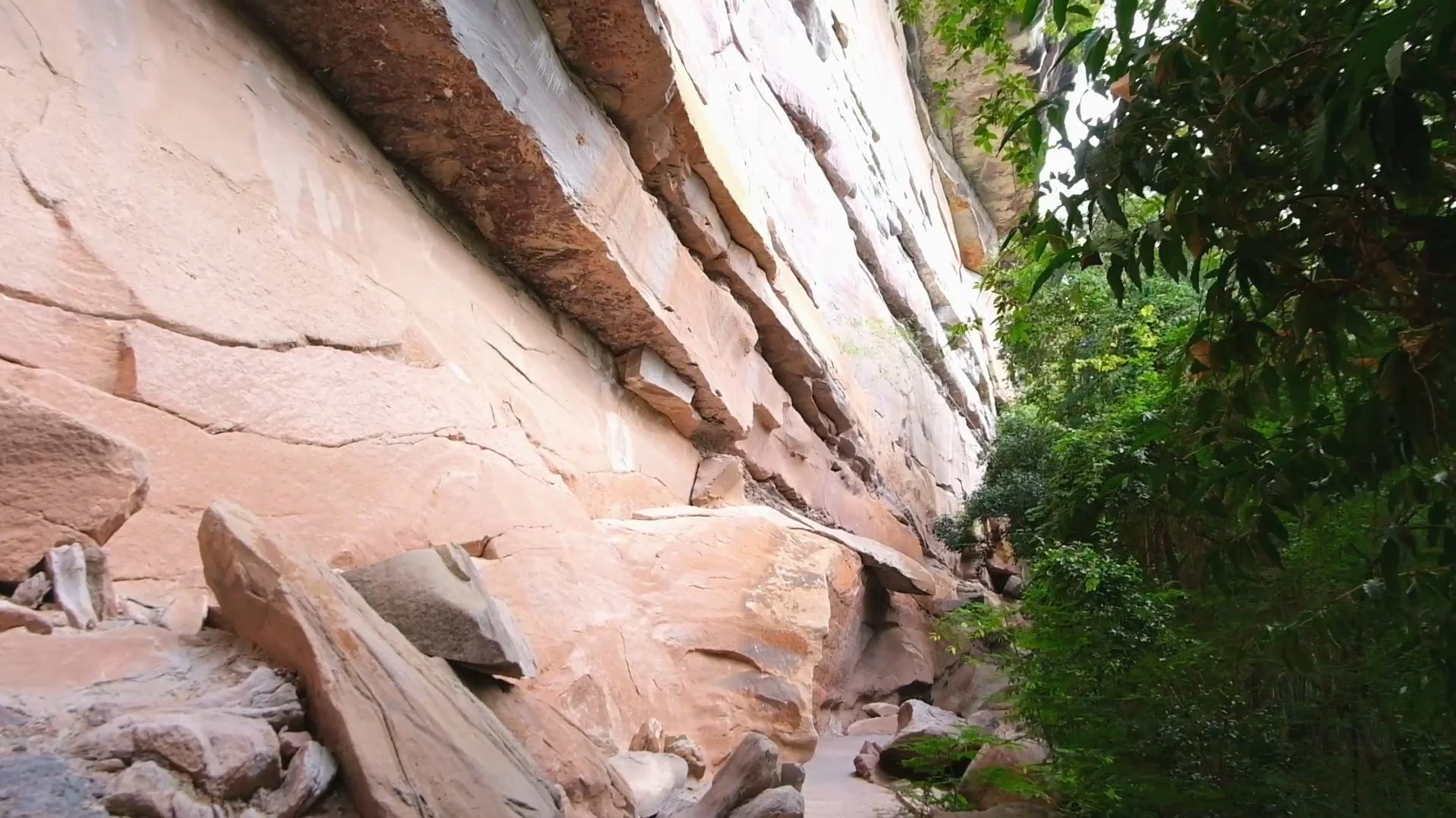 Pha Taem National Park sandstone cliff