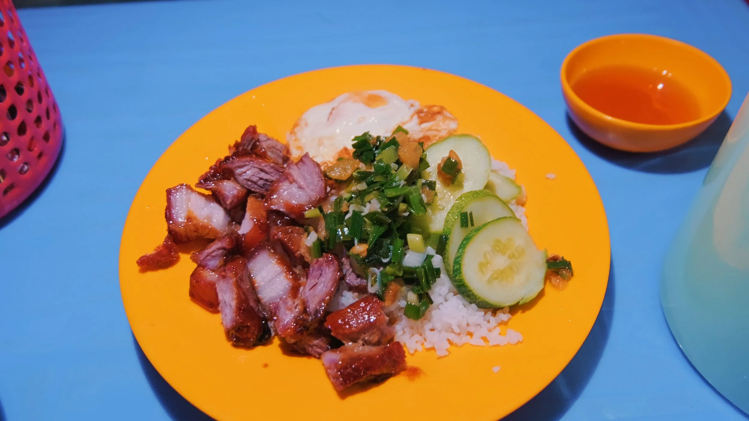 Street food in Ho Chi Minh City Cơm Tấm com tam broken rice