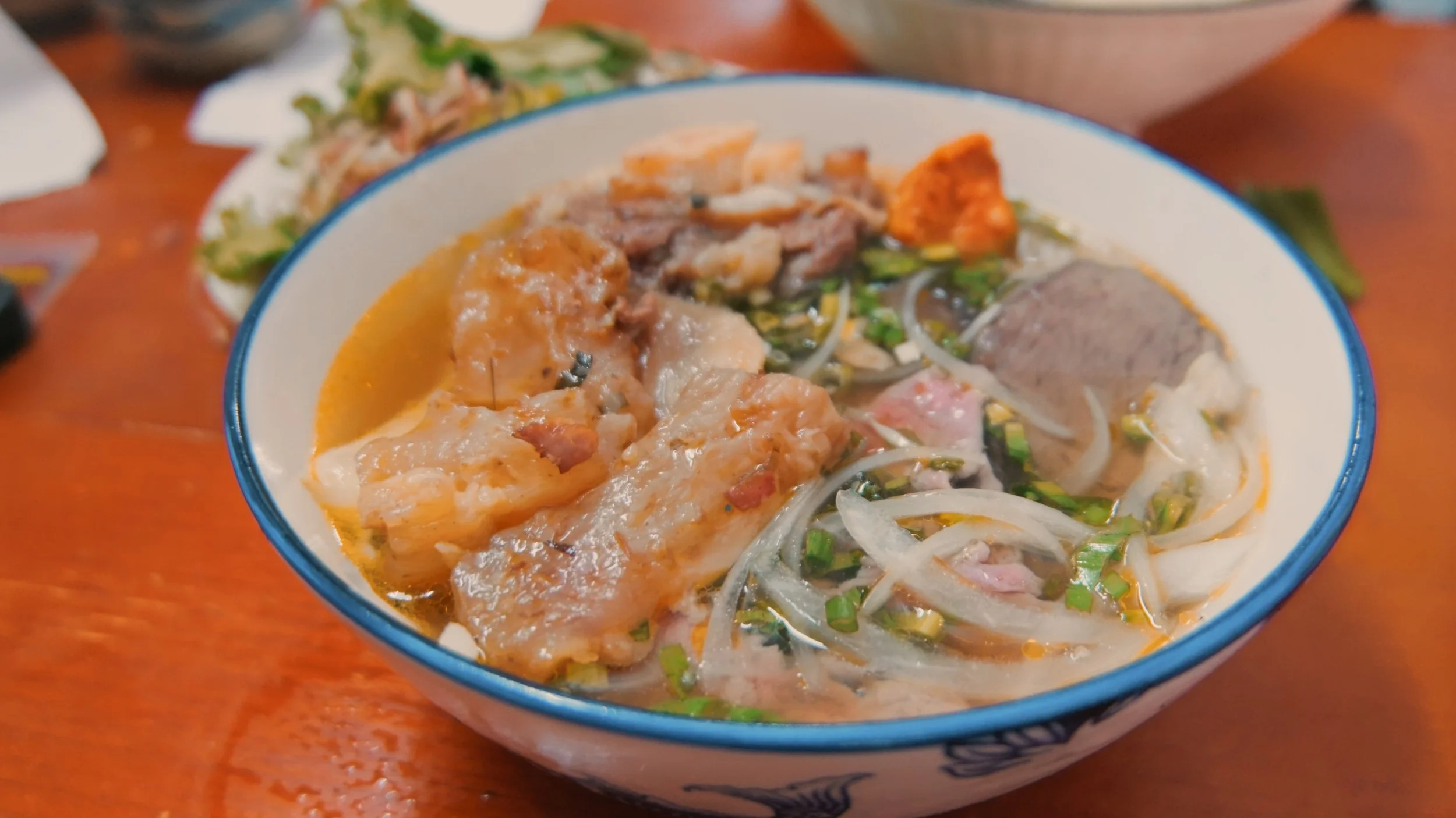 Street food in Ho Chi Minh City bun bo hue
