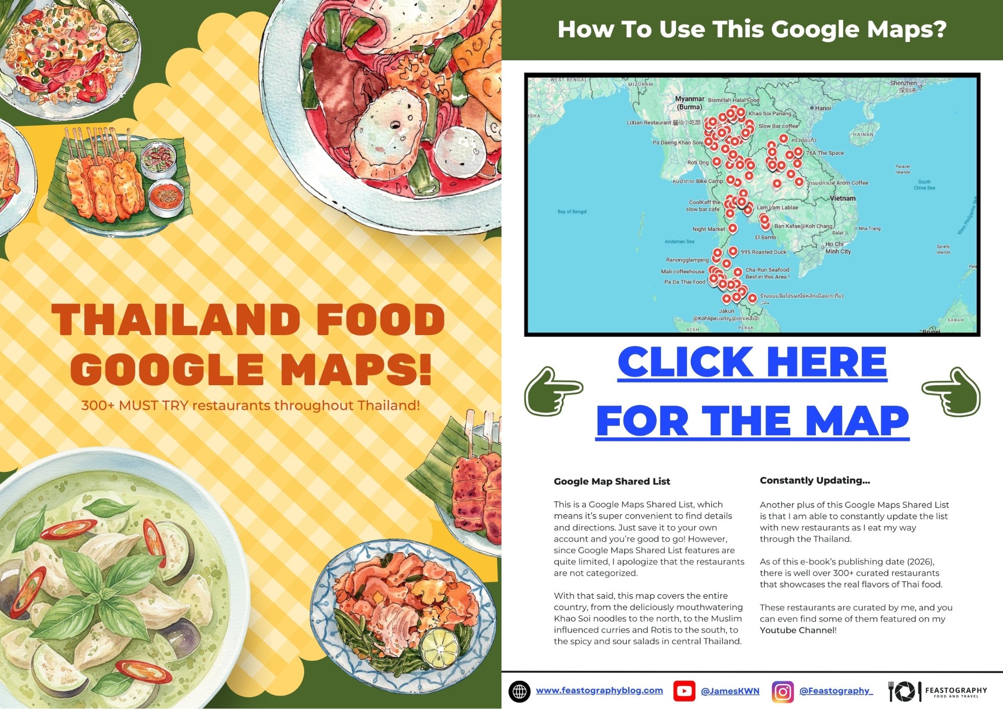 Thailand food map