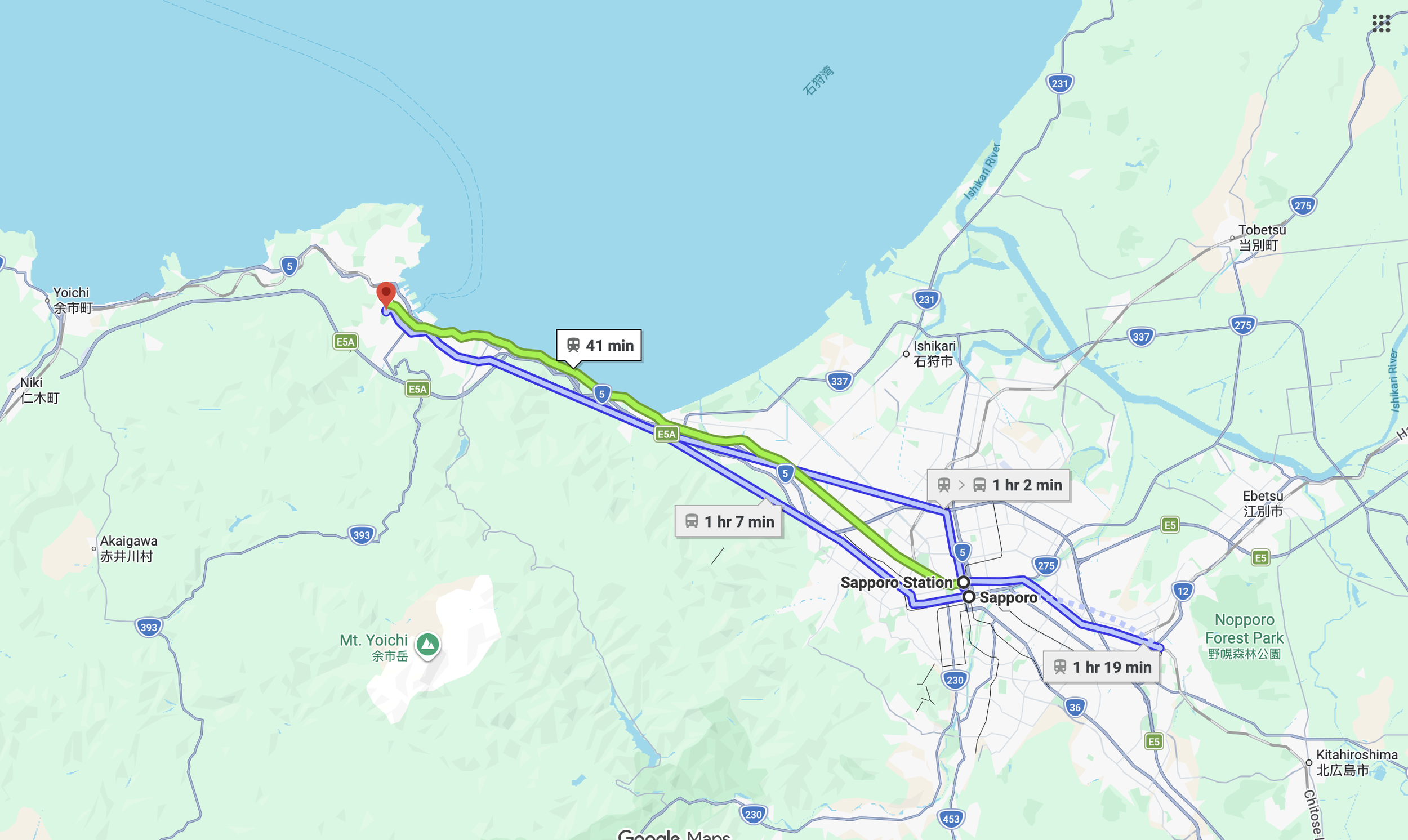 how to get form Sapporo to Otaru