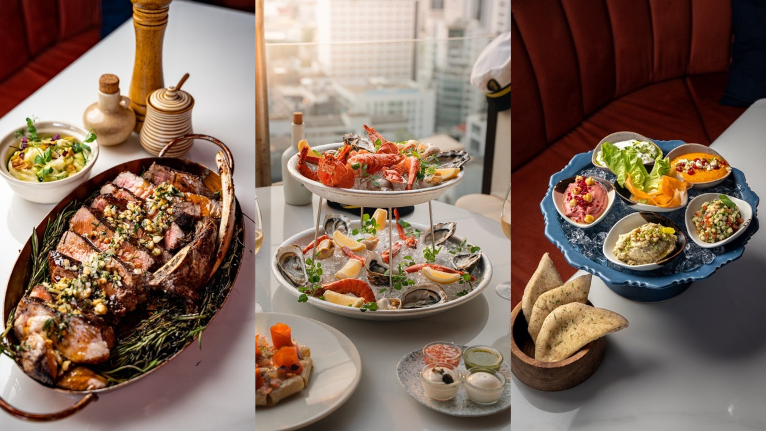 Pastel Rooftop Bar & Mediterranean Dining food