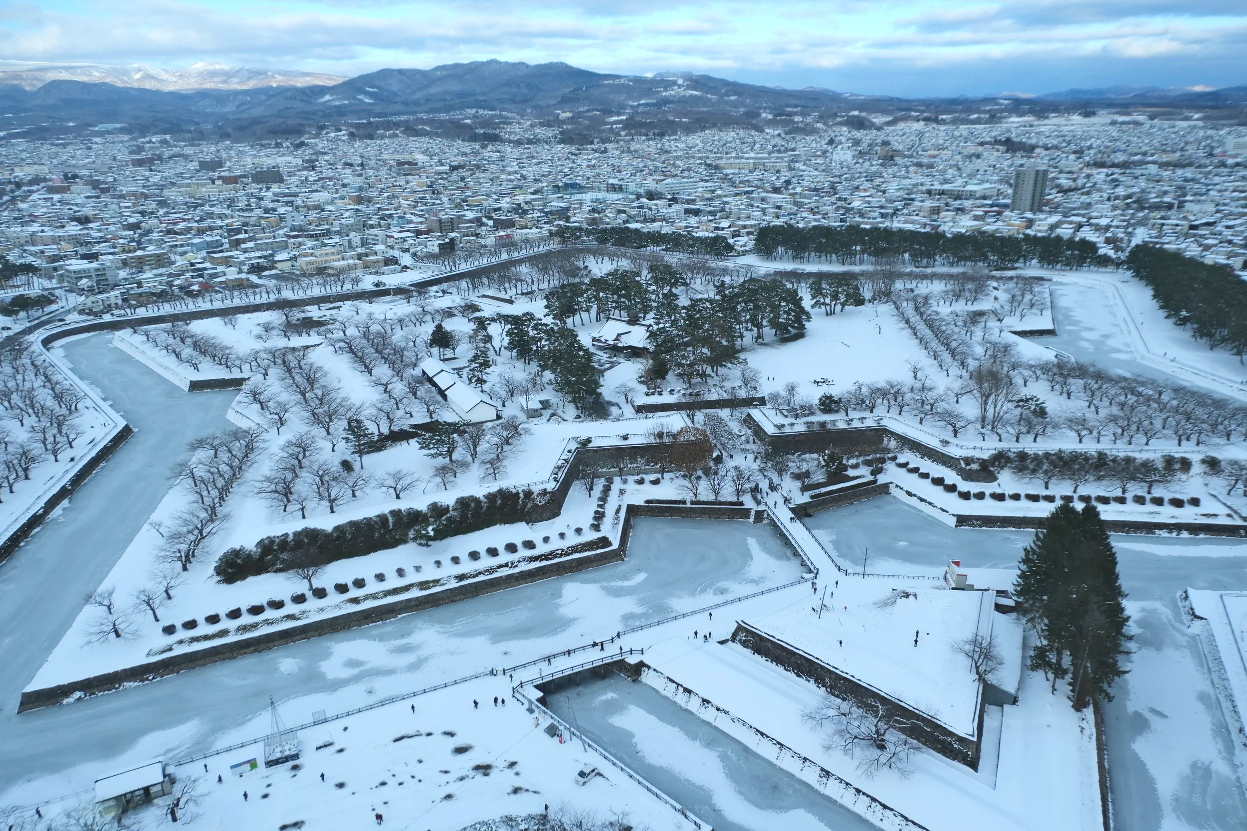 Goryokaku park and tower fortress