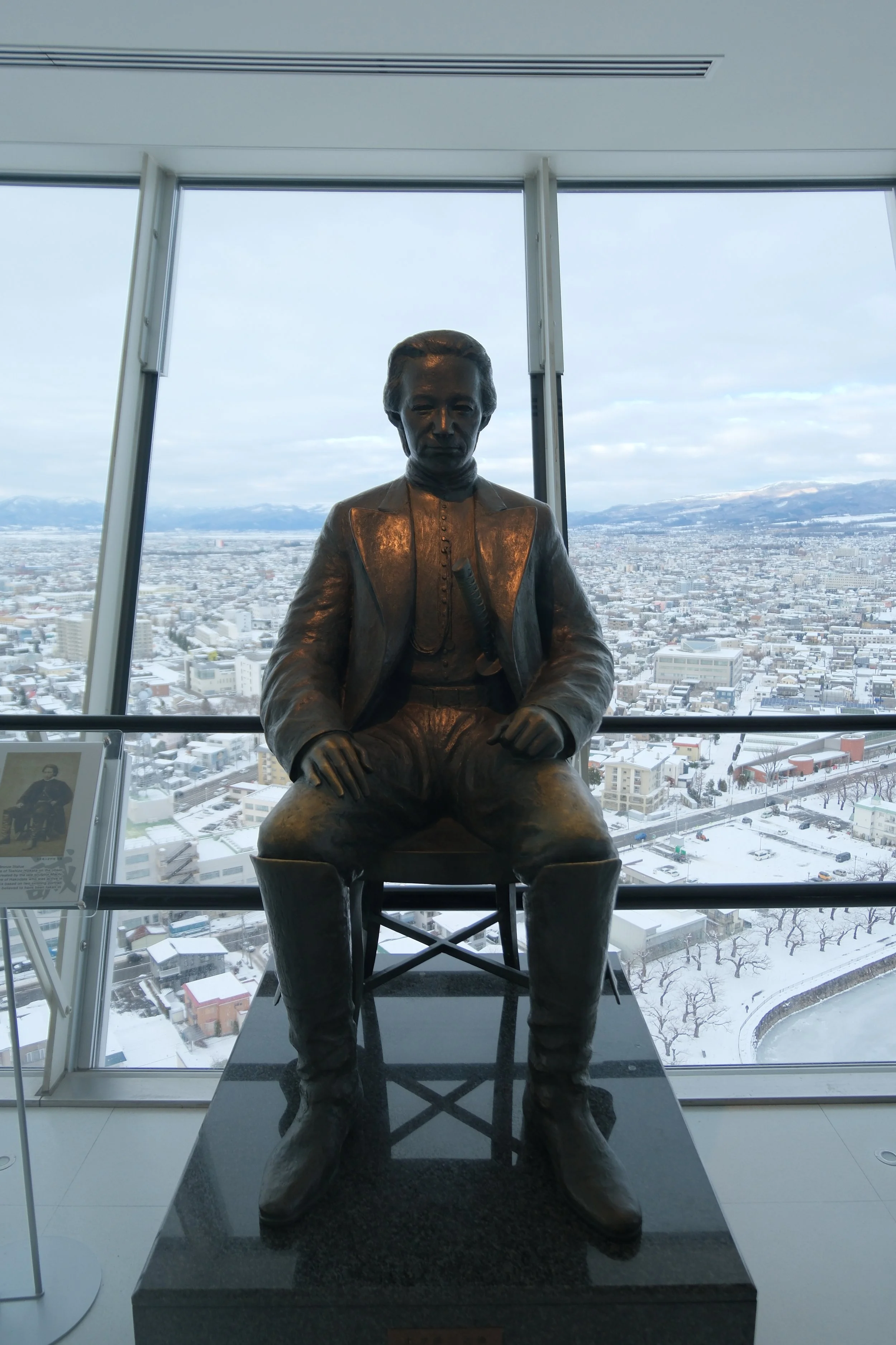 Goryokaku Fort Tower statue of Toshizo Hijikata