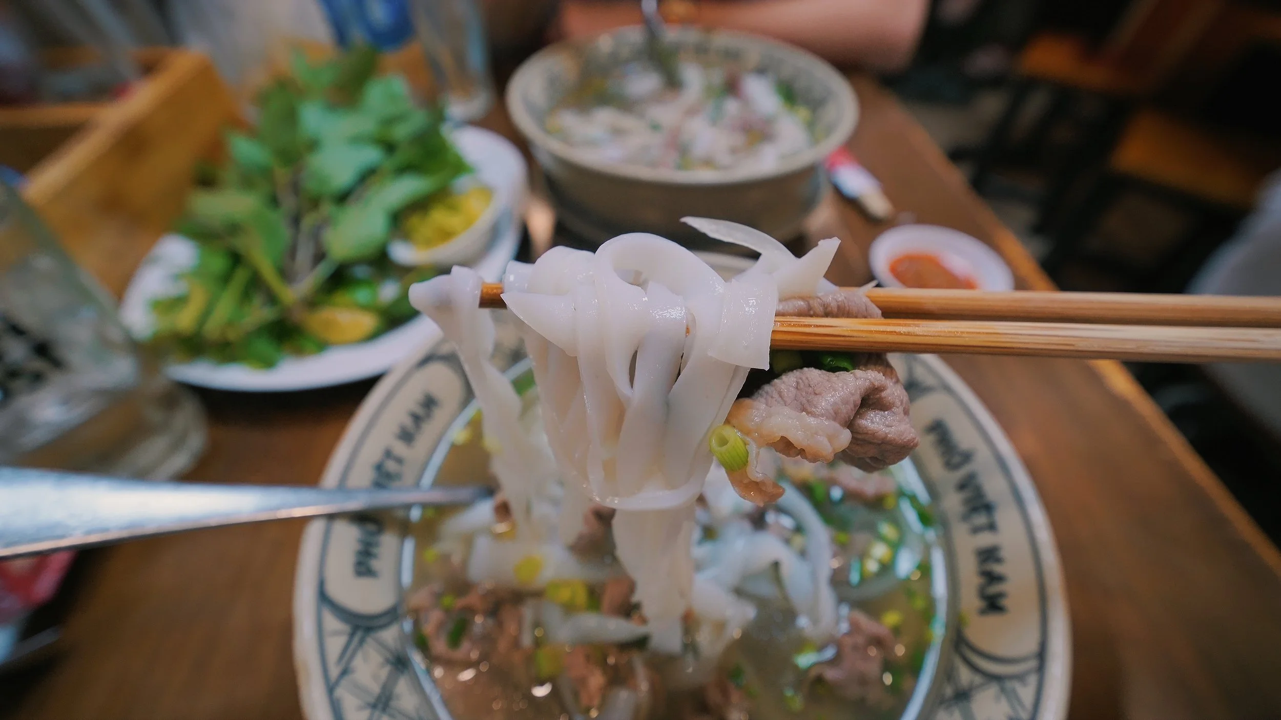 Street food in Ho Chi Minh City pho Viet nam