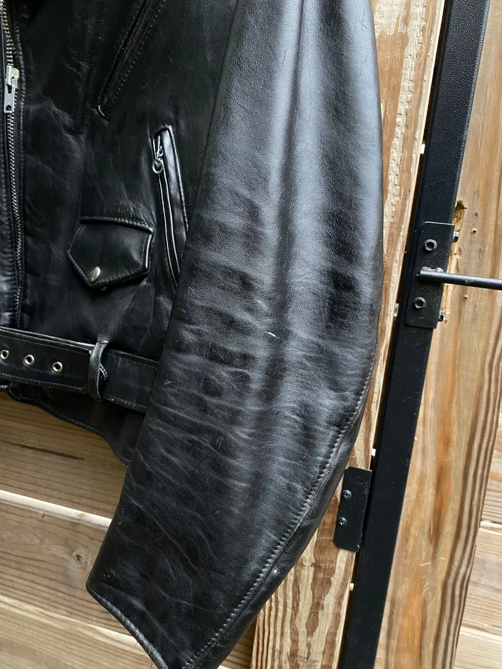 Vintage Schott Perfecto 618 Black Leather Motocycle Rider Jacket