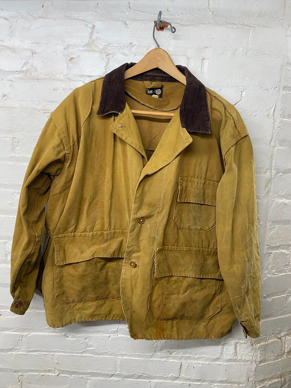 Vintage Bullseye Bill Distressed Mended Canvas Game Jacket w