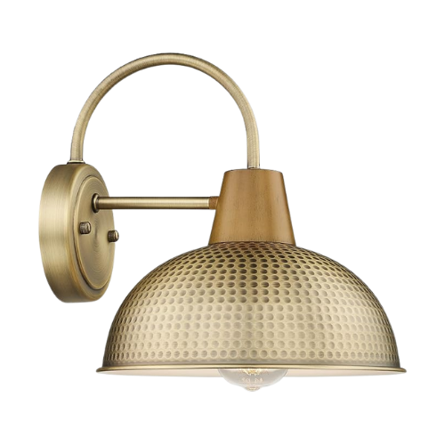 Brass Outdoor Barn Lights, Hammered Indoor Outdoor Wall Sconce Gooseneck Lighting.png