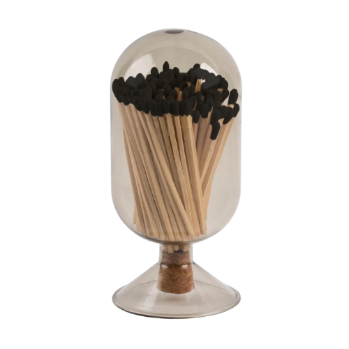Premium Glass Match Cloche - Matches in a Jar with Striker.png
