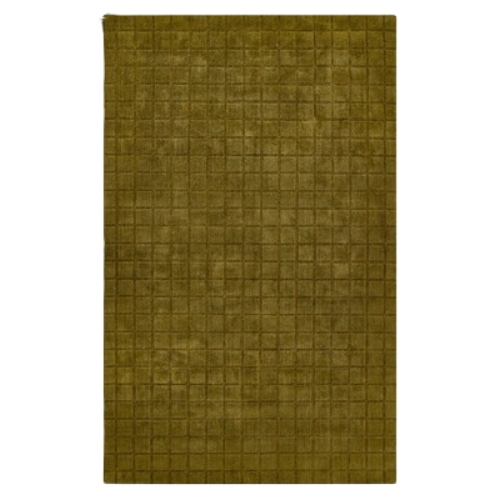 Hand Loomed Wool Geometric Green Area Rug.png