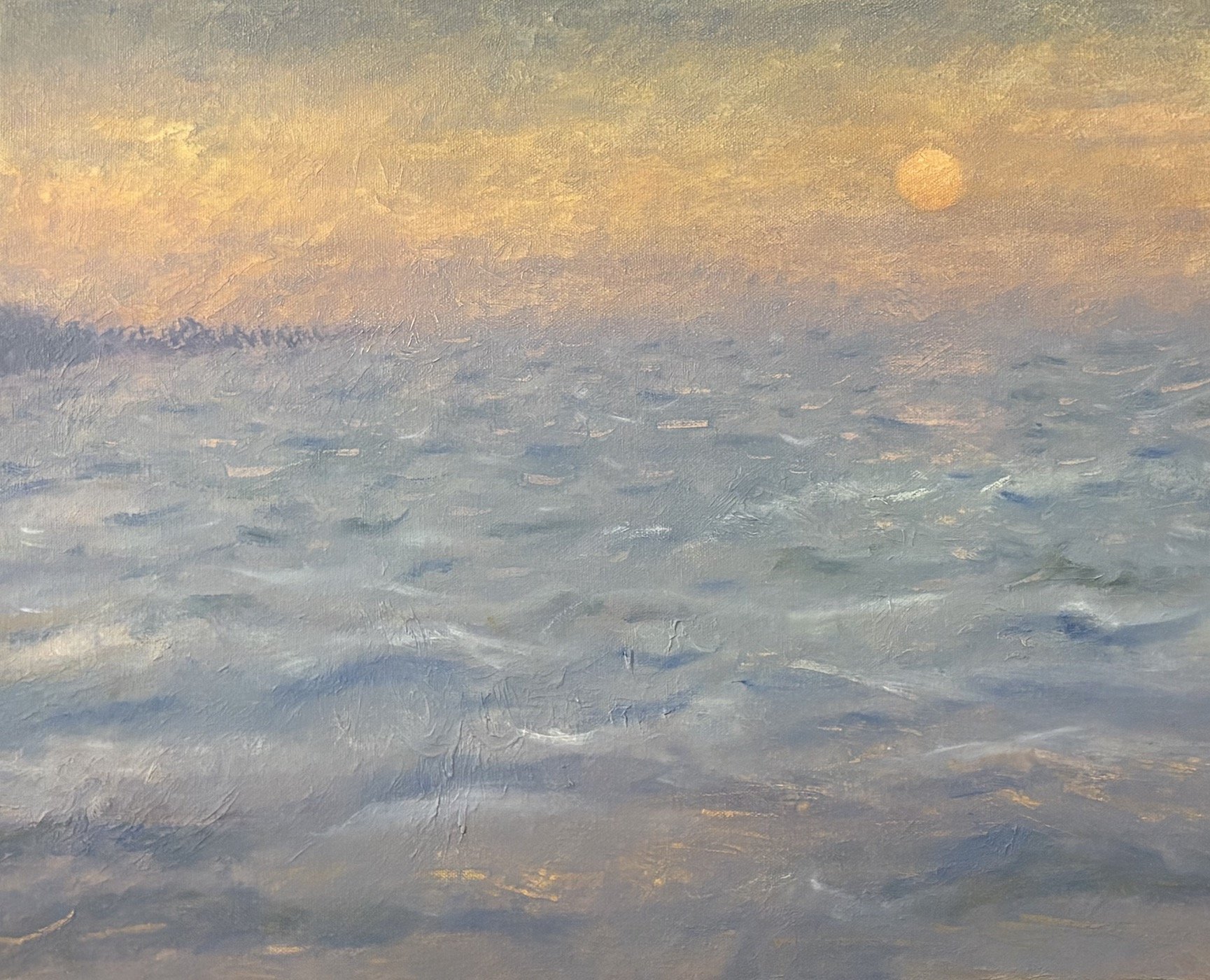 Amber Glow, 2026, Oil on canvas, 16" x 20", 