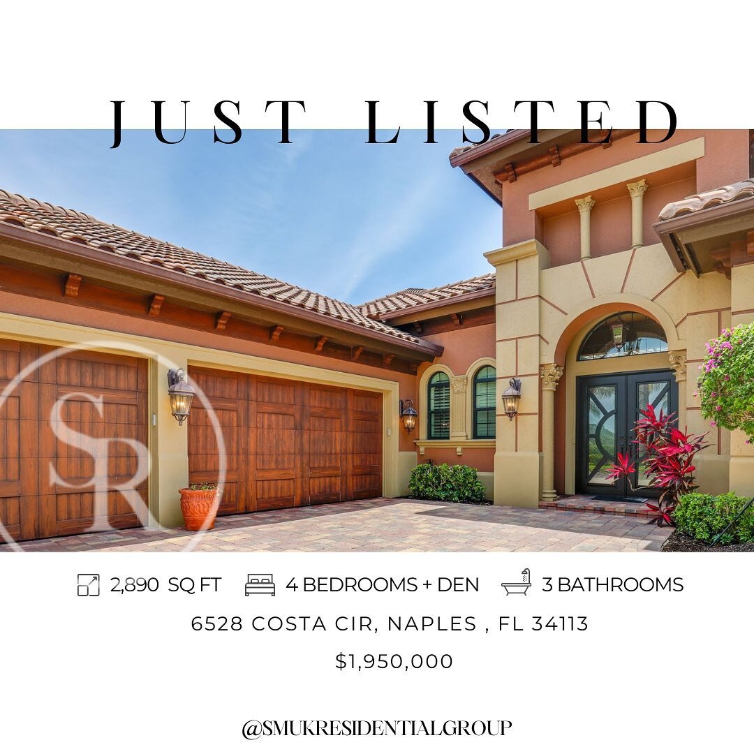 #NEWLISTING Welcome to this magnificent Pinehurst II Model nestled in the highly sought-after Lakoya community within Lely Resort. As you enter the property, you'll immediately notice the beautifully designed courtyard with a gas heated pool &amp; sp