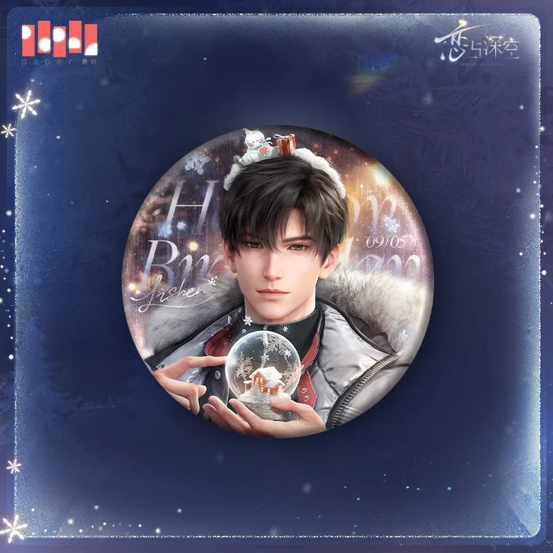 *Preorder* Love and Deepspace Zayne 2025 Birthday Dawnbreak Promise Metal Pin: Crystal World Ver.